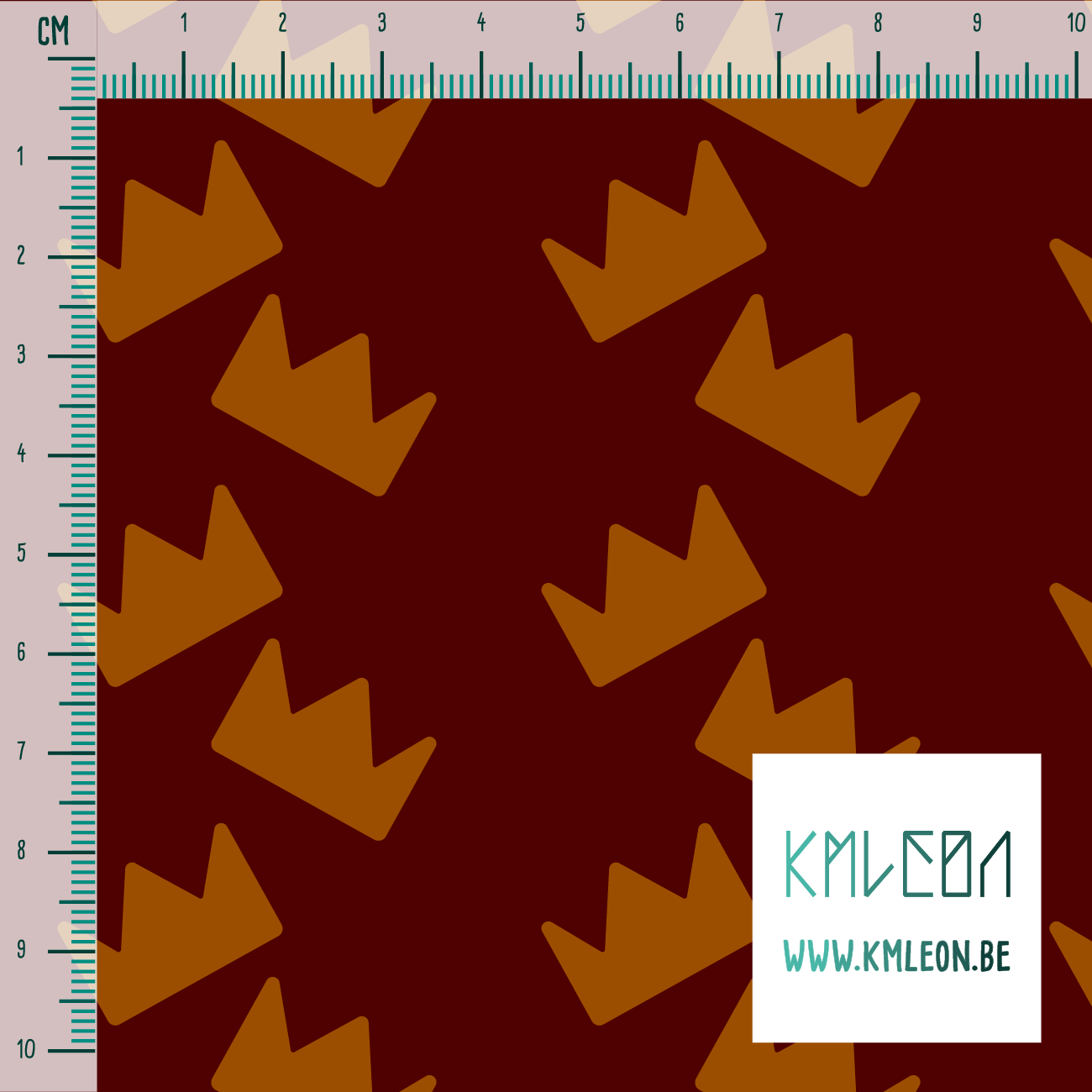 Bruine kroontjes stof