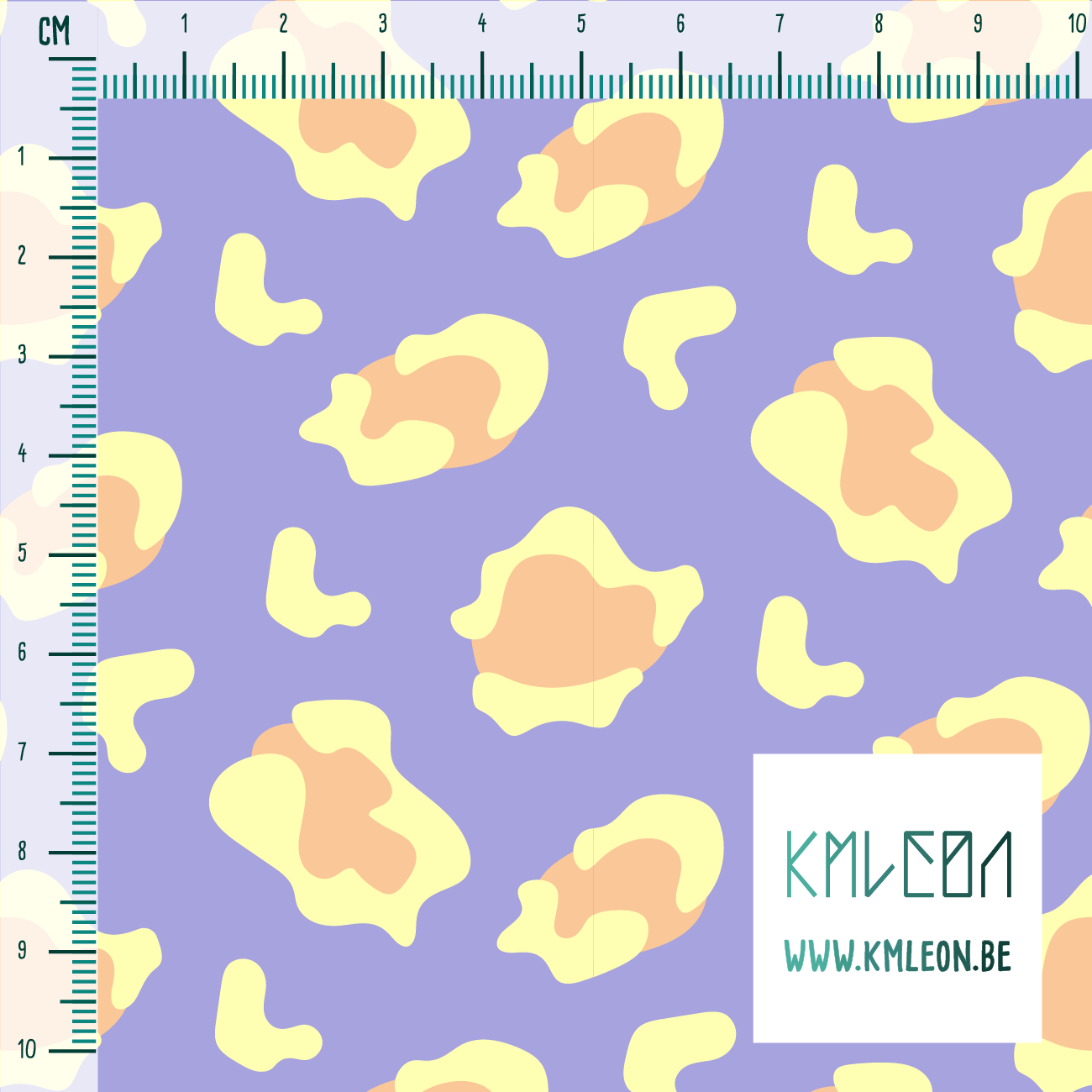 Roze en oranje luipaardprint stof