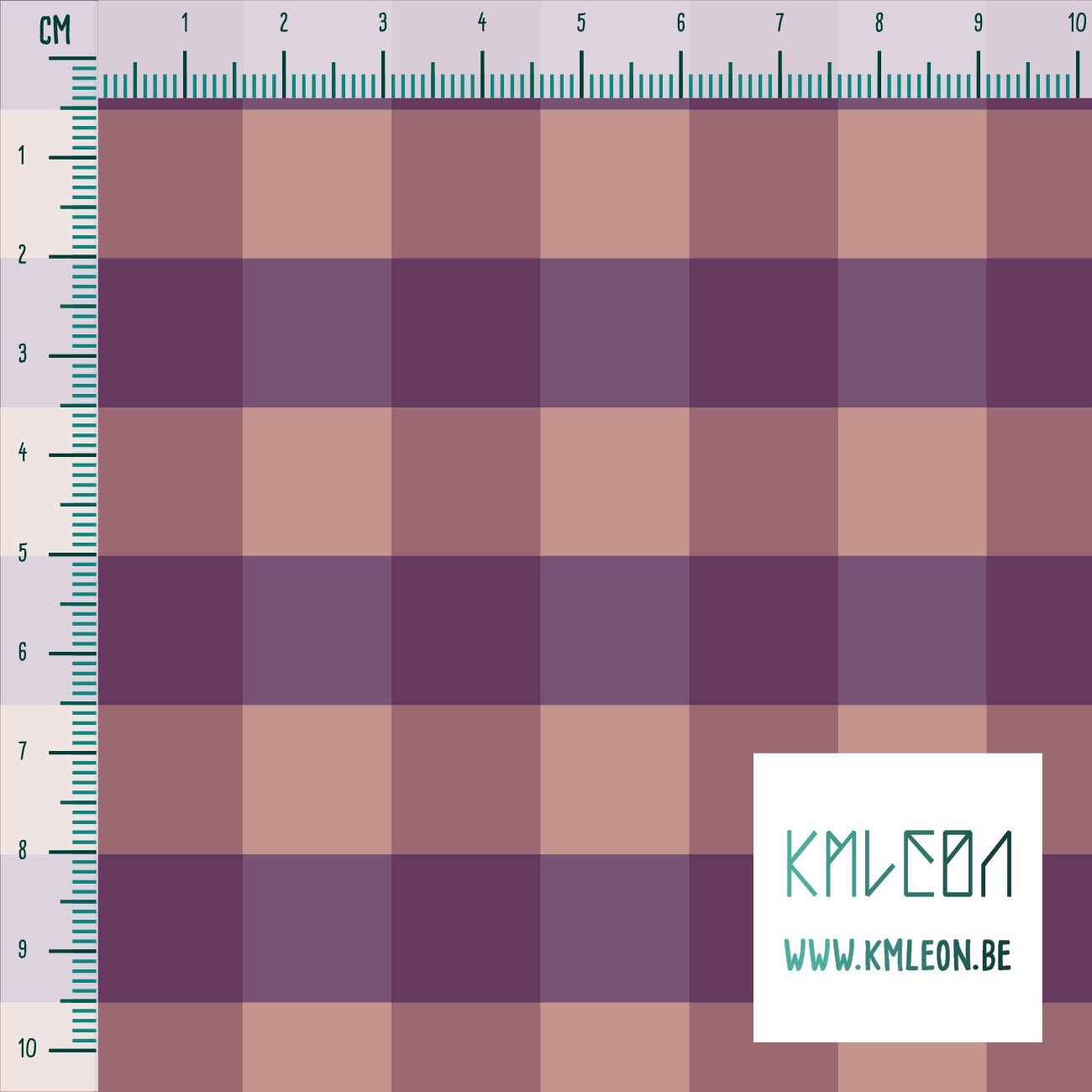 Roze en paarse ruitjes stof