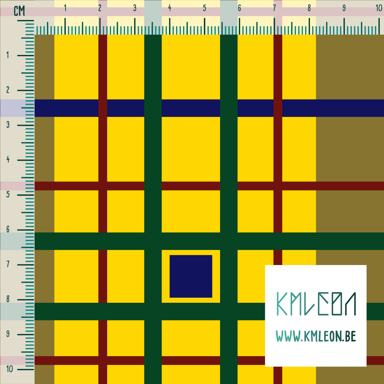 Blauwe, rode en groene ruiten stof