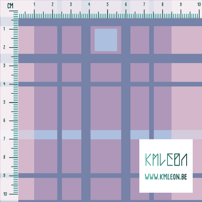 Roze en blauwe ruiten stof