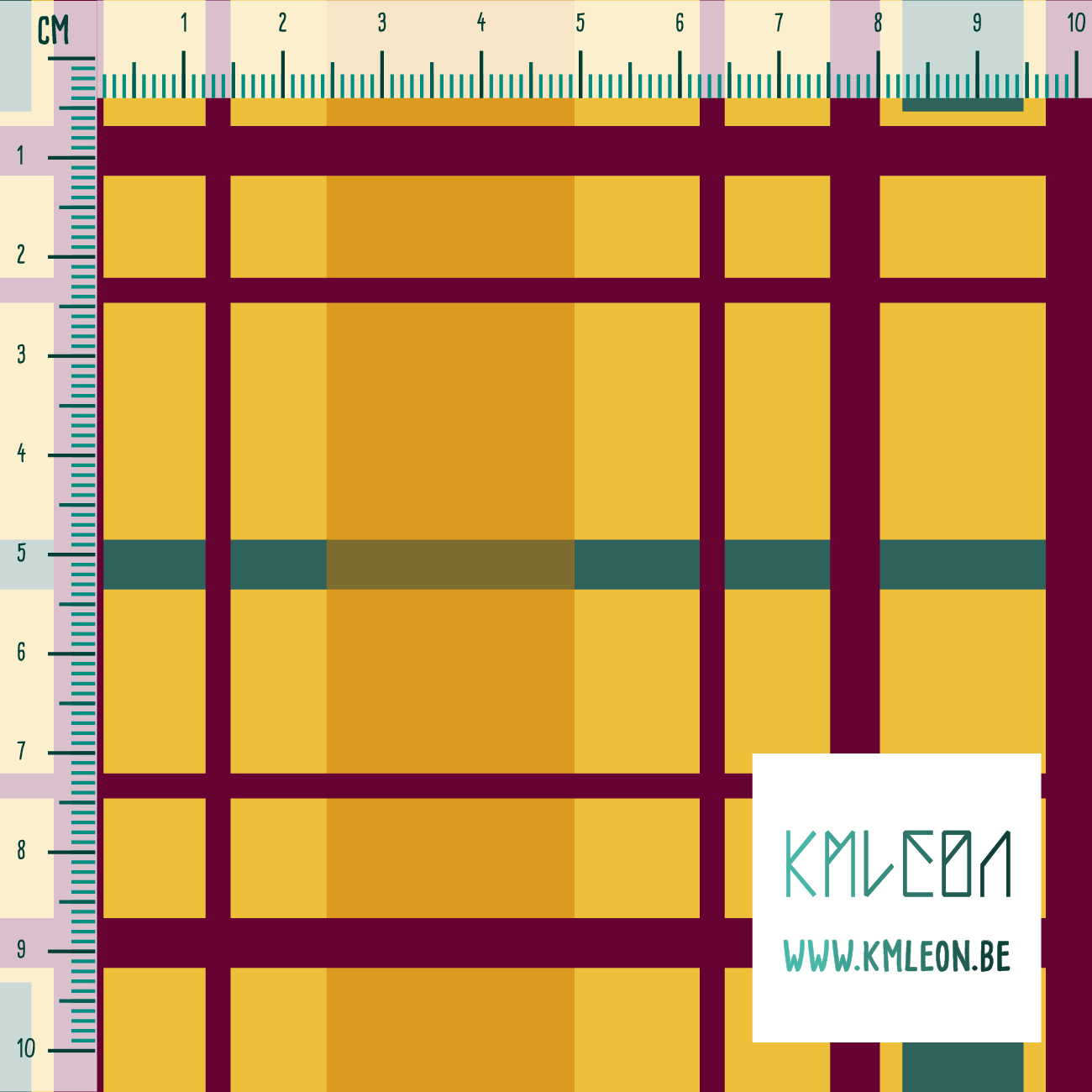 Groene, oranje en paarse ruiten stof