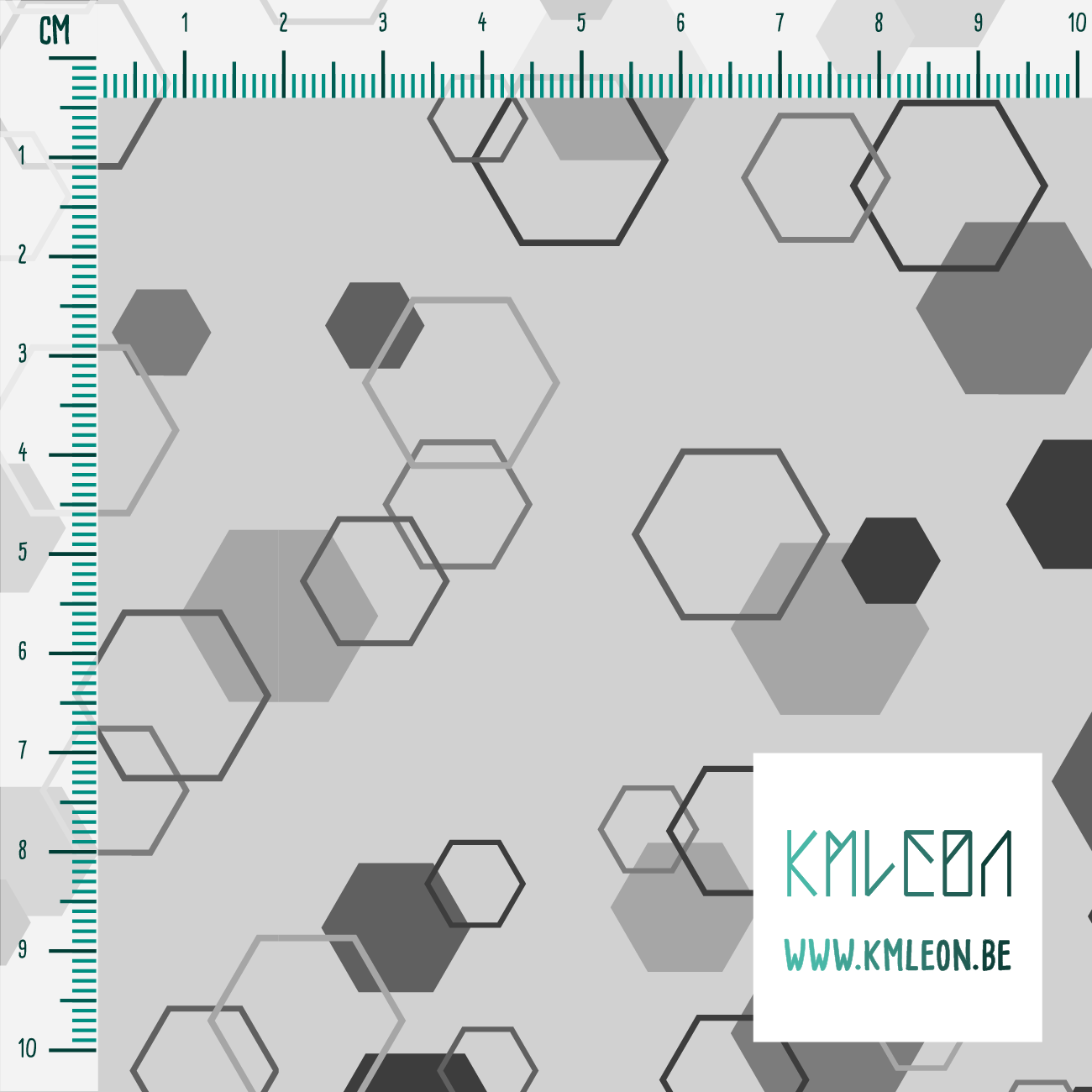Willekeurige grijze achthoeken stof