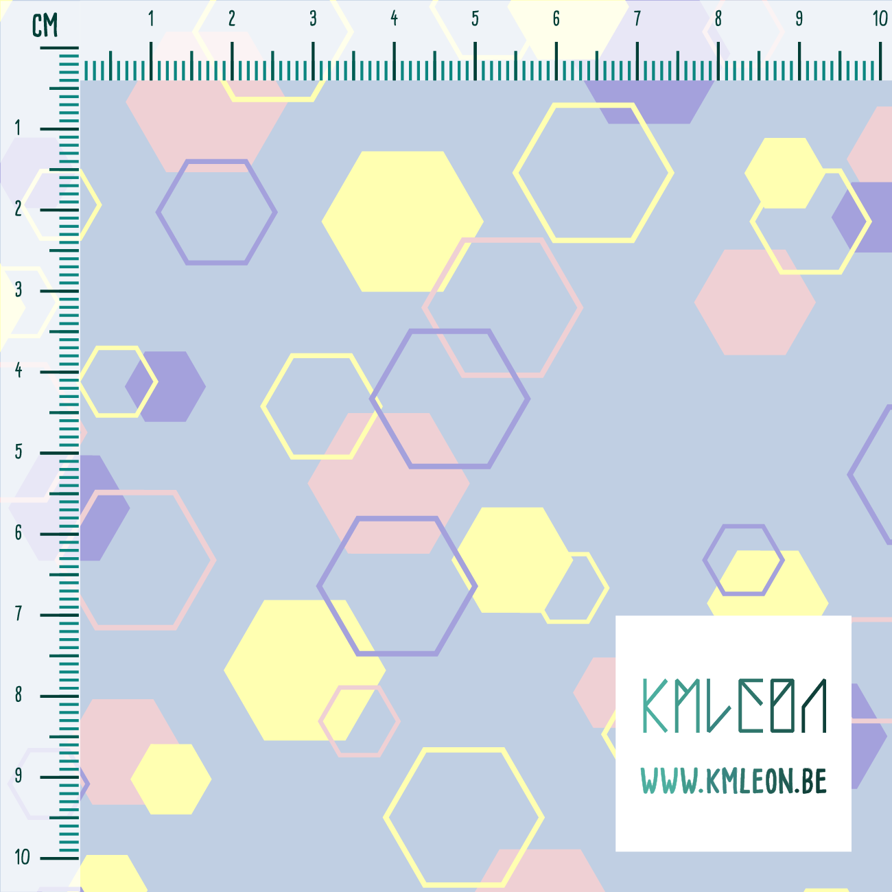 Willekeurige roze, gele en paarse achthoeken stof