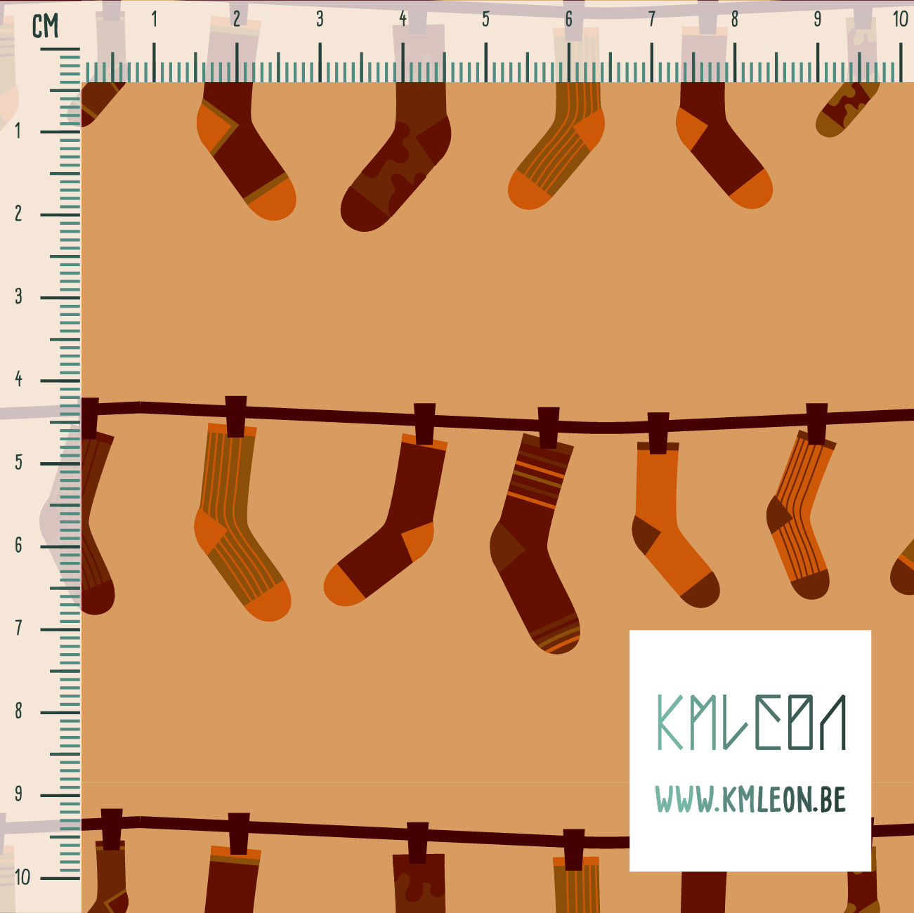 Sokken aan kledinglijn stof