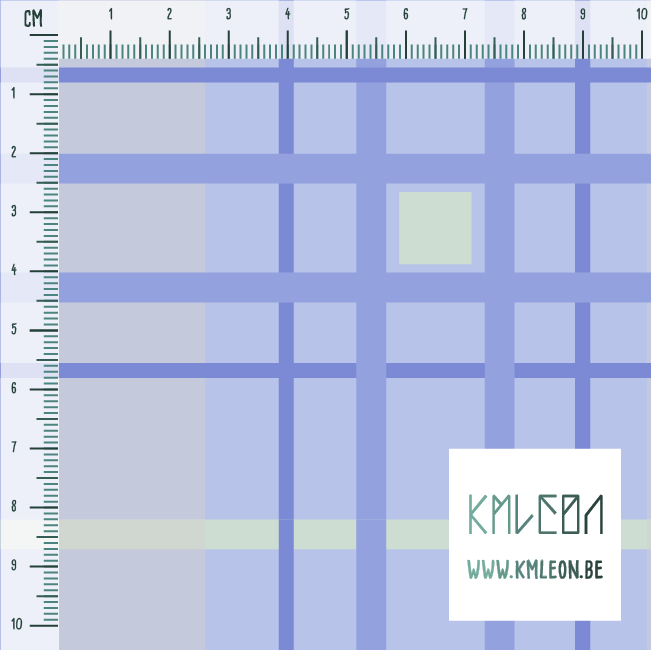 Grijze, muntgroene en blauwpaarse ruiten stof