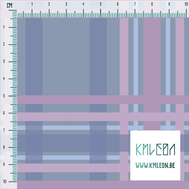 Paarse en blauwe ruiten stof