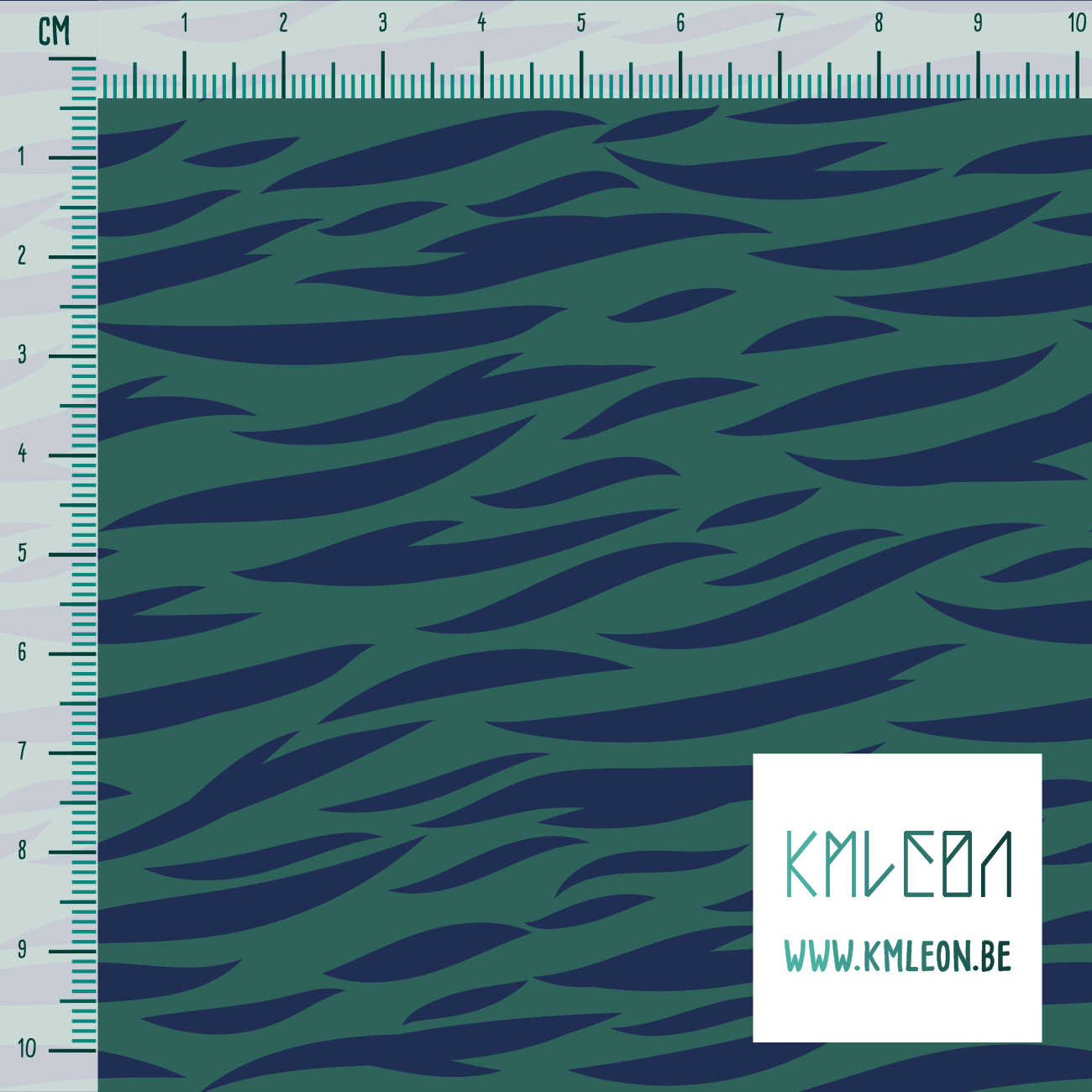 Donkerblauwe tijgerstrepen stof