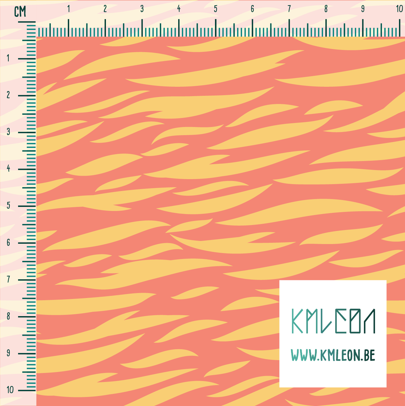 Gele tijgerstrepen stof