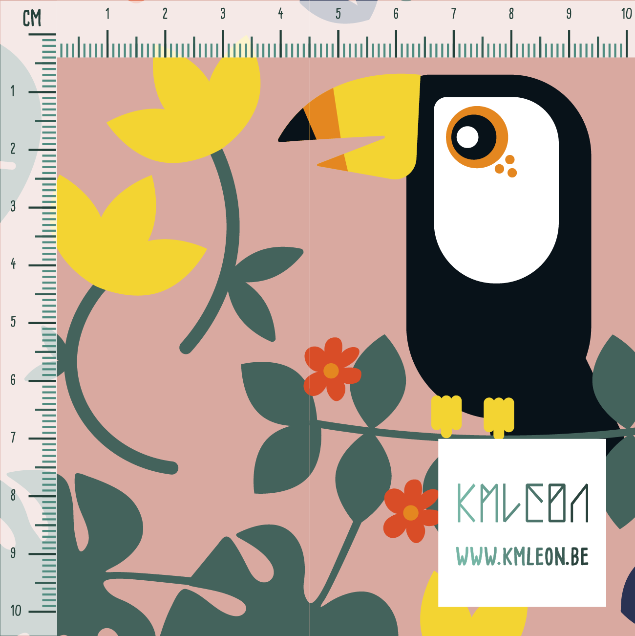 Toekans in de jungle stof