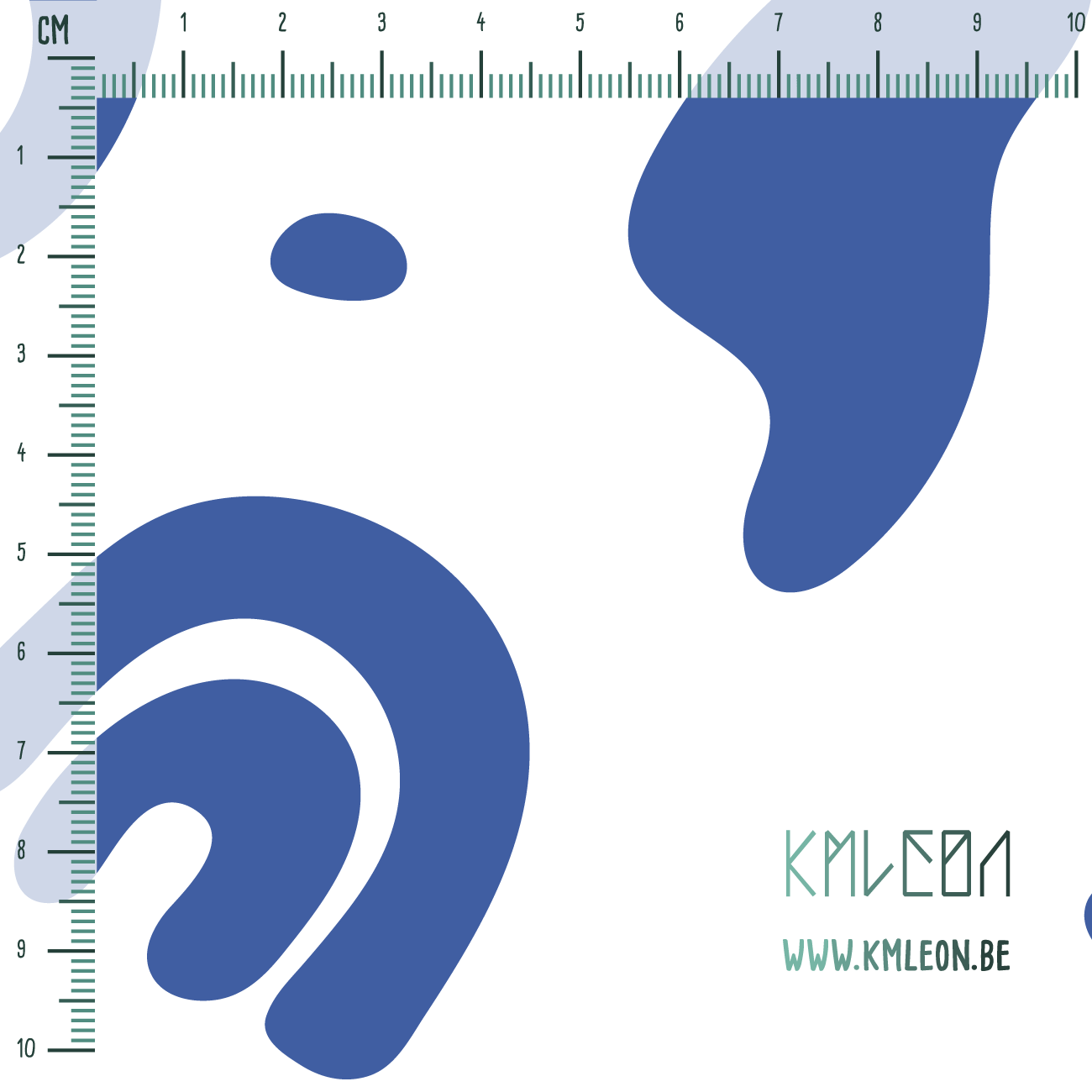 Zachte blauwe vormen stof