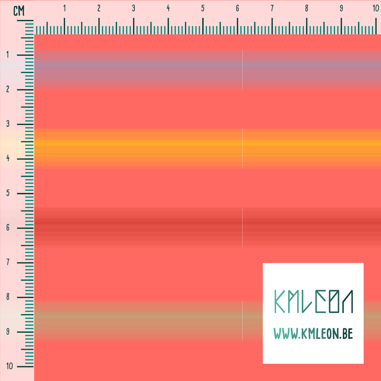 Zachte horizontale strepen in geel, blauw, rood en groen stof