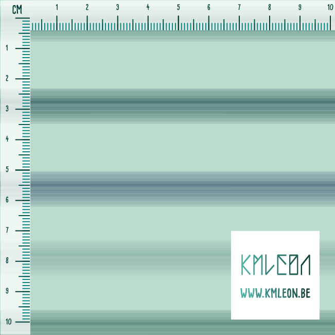 Zachte horizontale strepen in groen en blauw stof