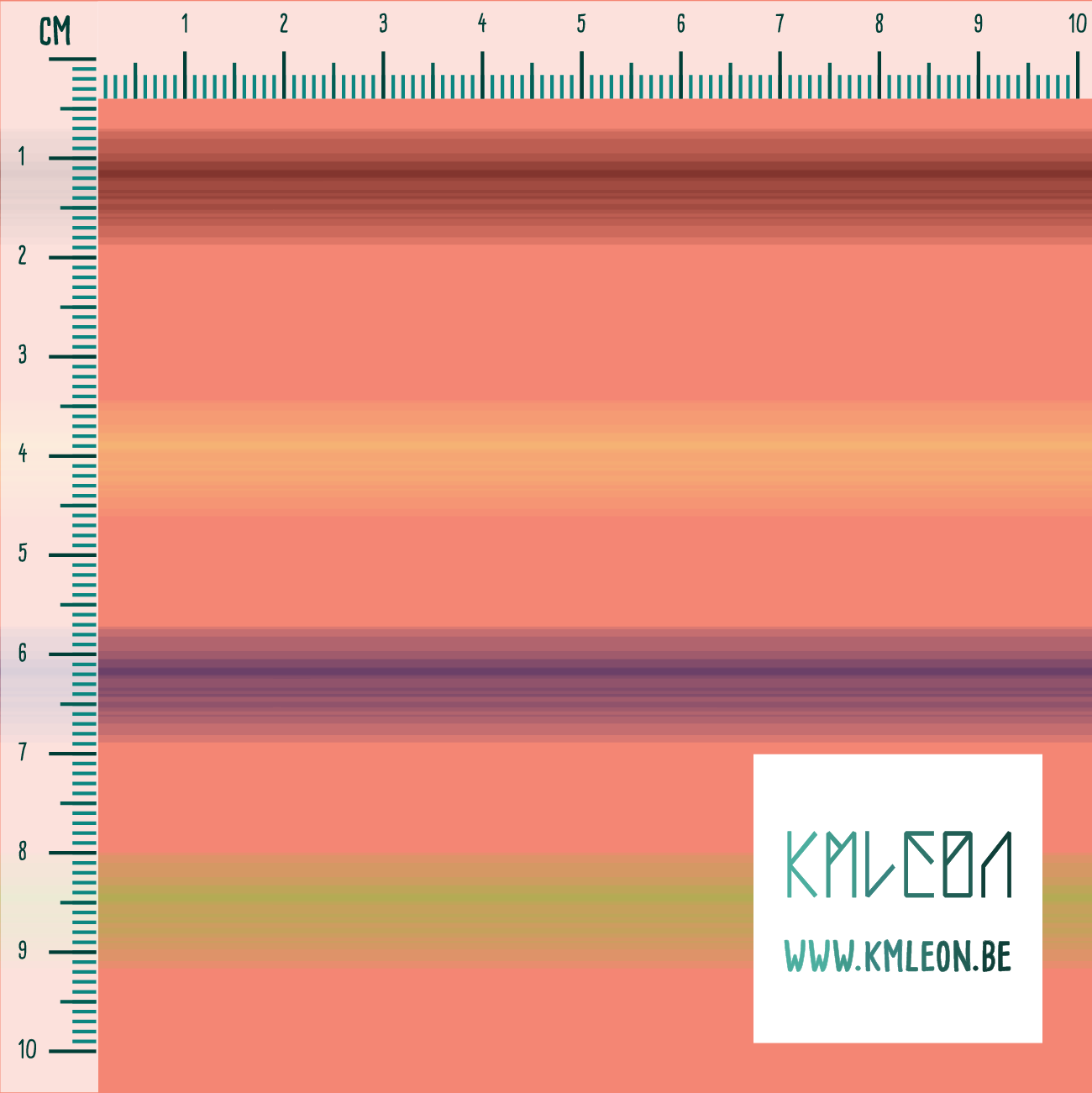 Zachte horizontale strepen in blauw, geel, groen en bruin stof
