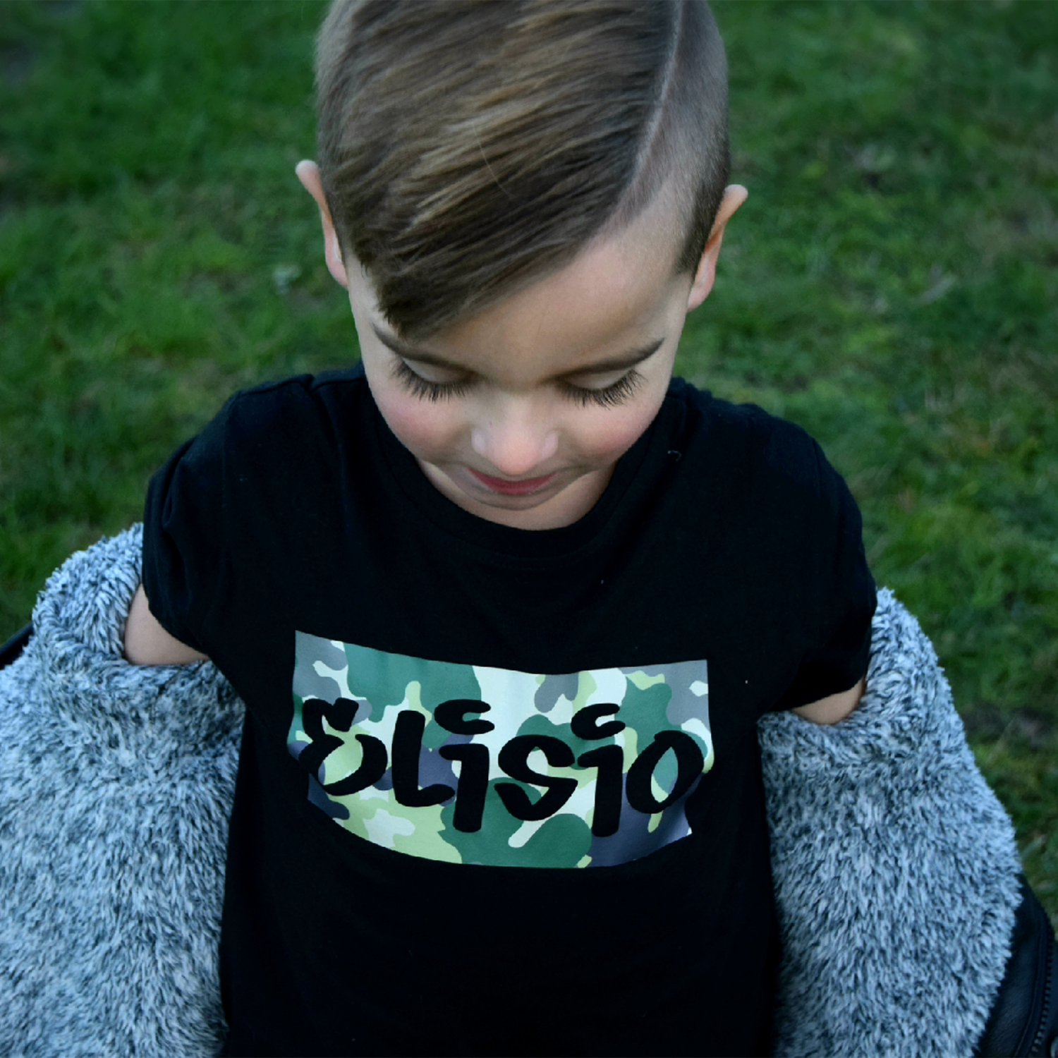 Camouflage naam kind shirt met korte mouwen