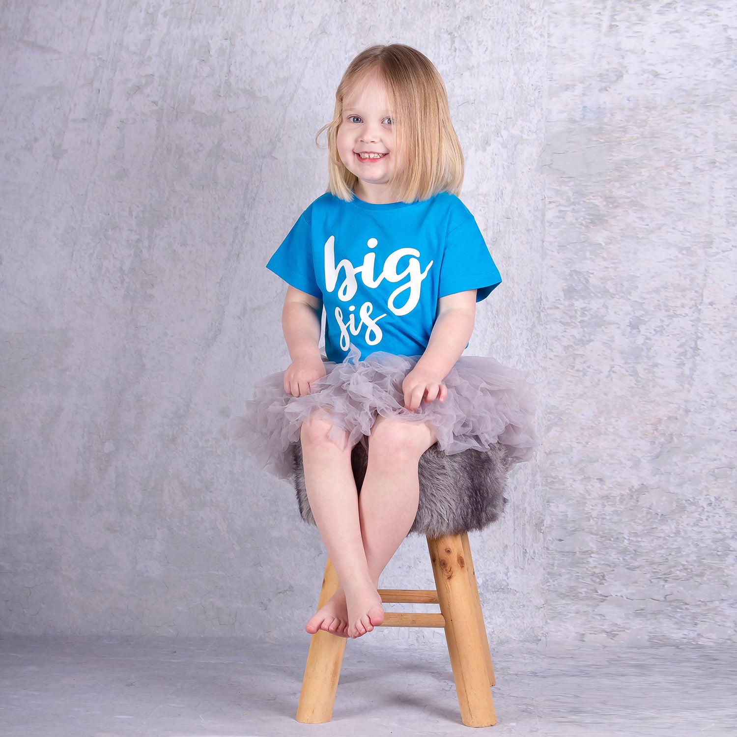 'Big sis' kind shirt met korte mouwen