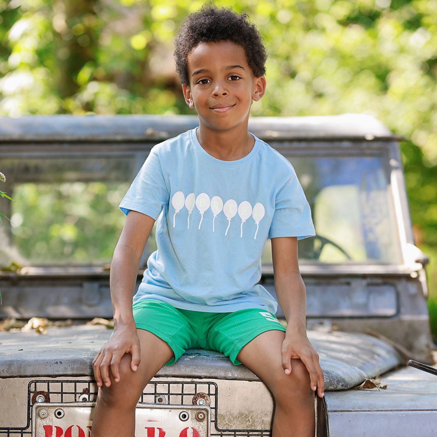 Ballonnen glow in the dark kind shirt met korte mouwen