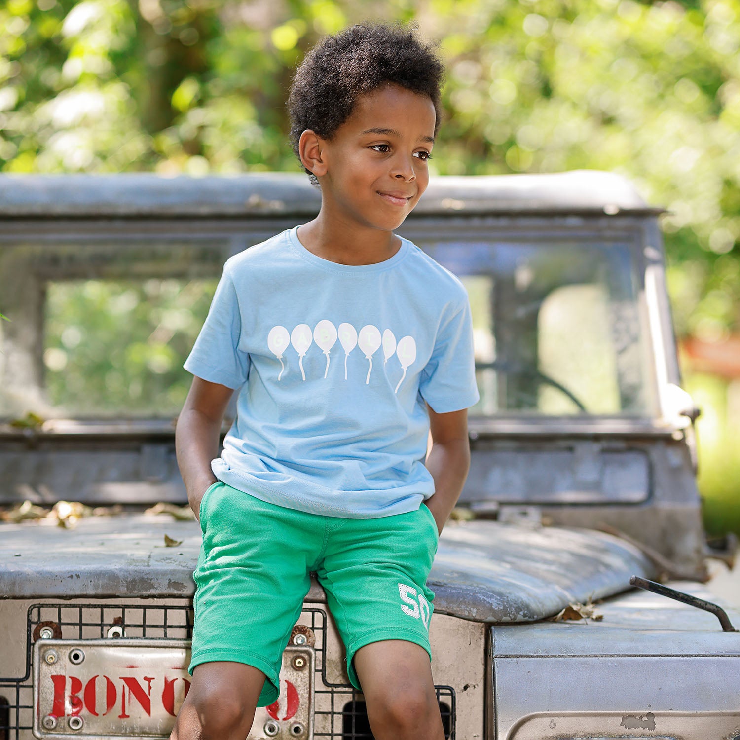 Ballonnen glow in the dark kind shirt met korte mouwen