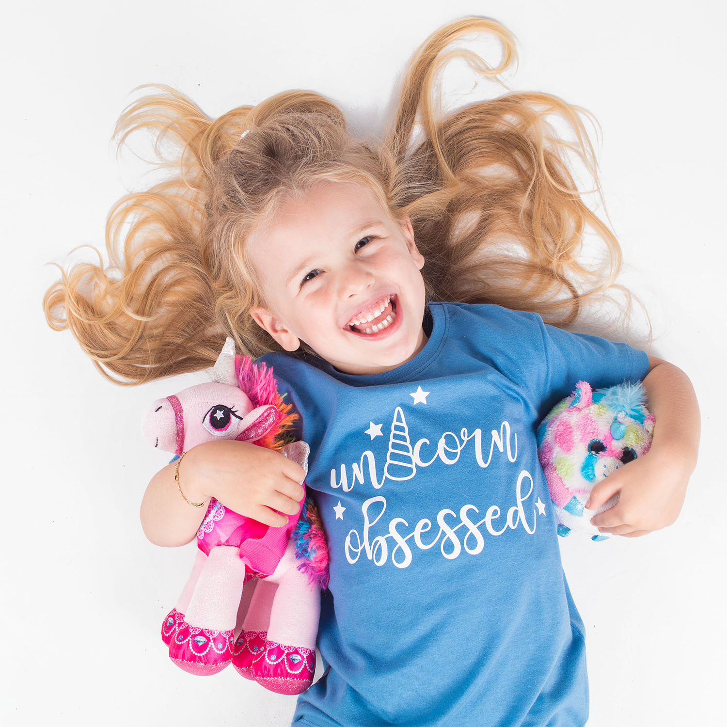 'Unicorn obsessed' kind shirt met korte mouwen