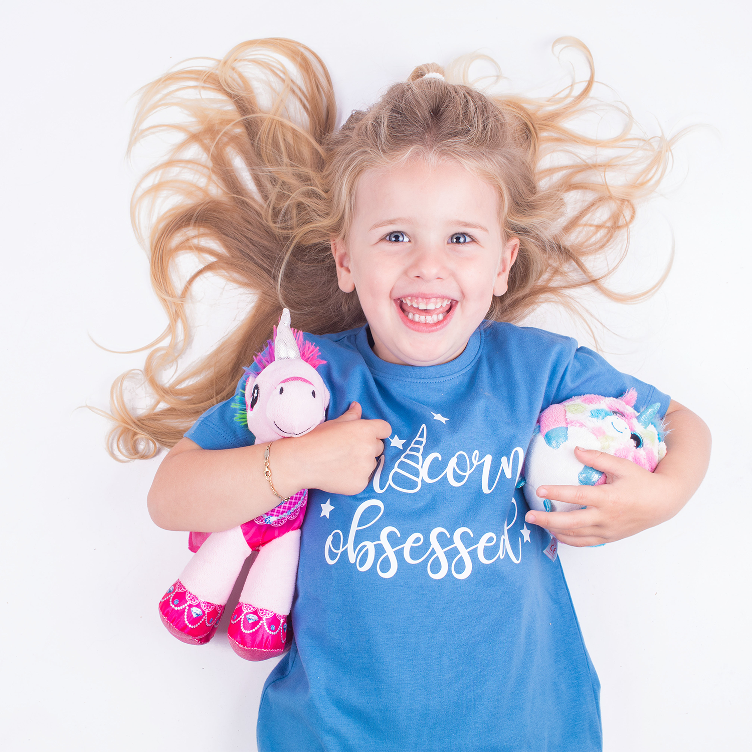 'Unicorn obsessed' kind shirt met korte mouwen
