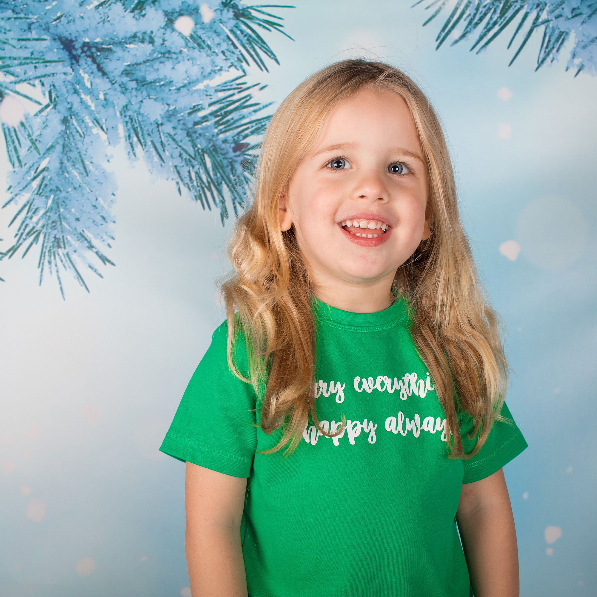 'Merry everything, Happy always' baby shirt met korte mouwen