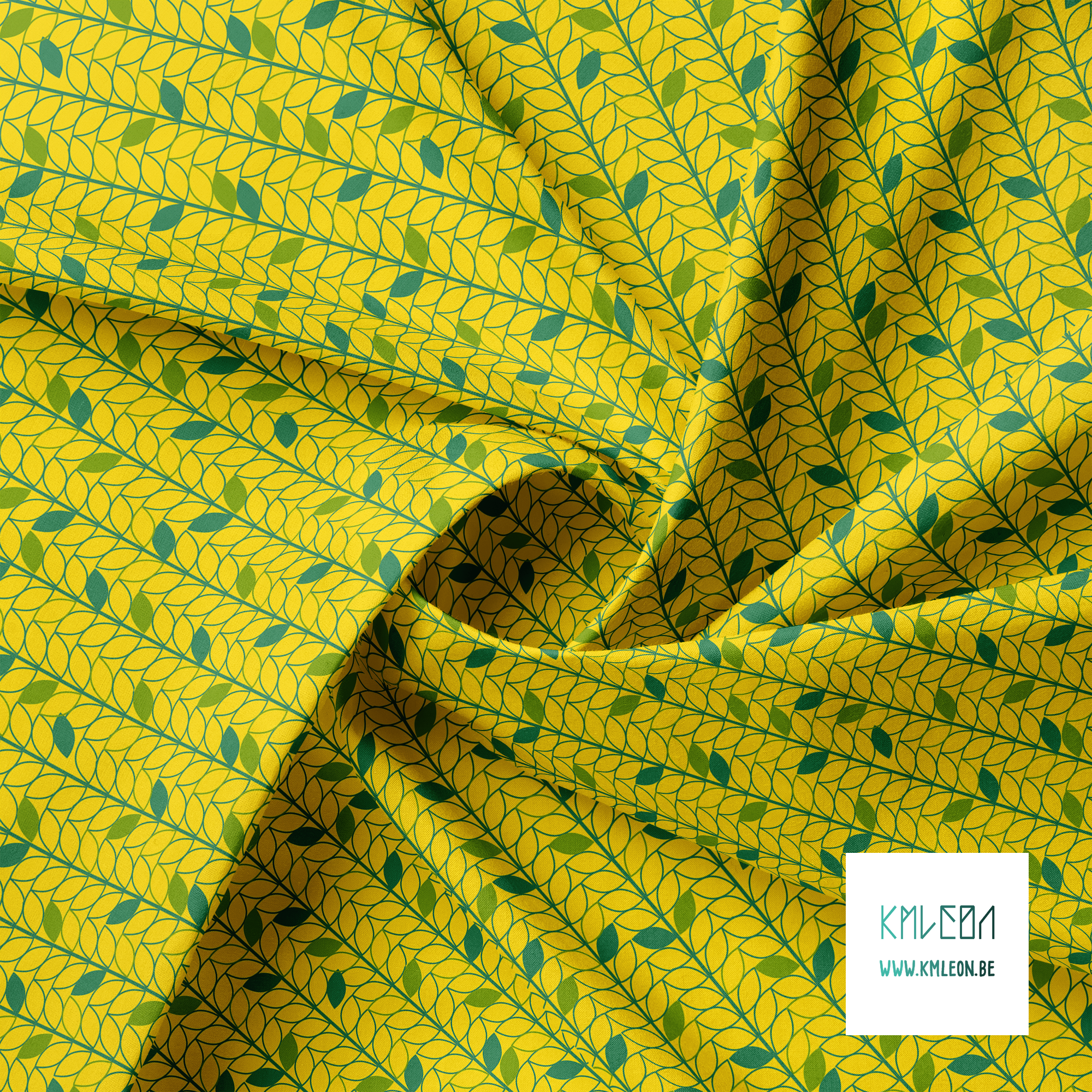 Groene blaadjes stof