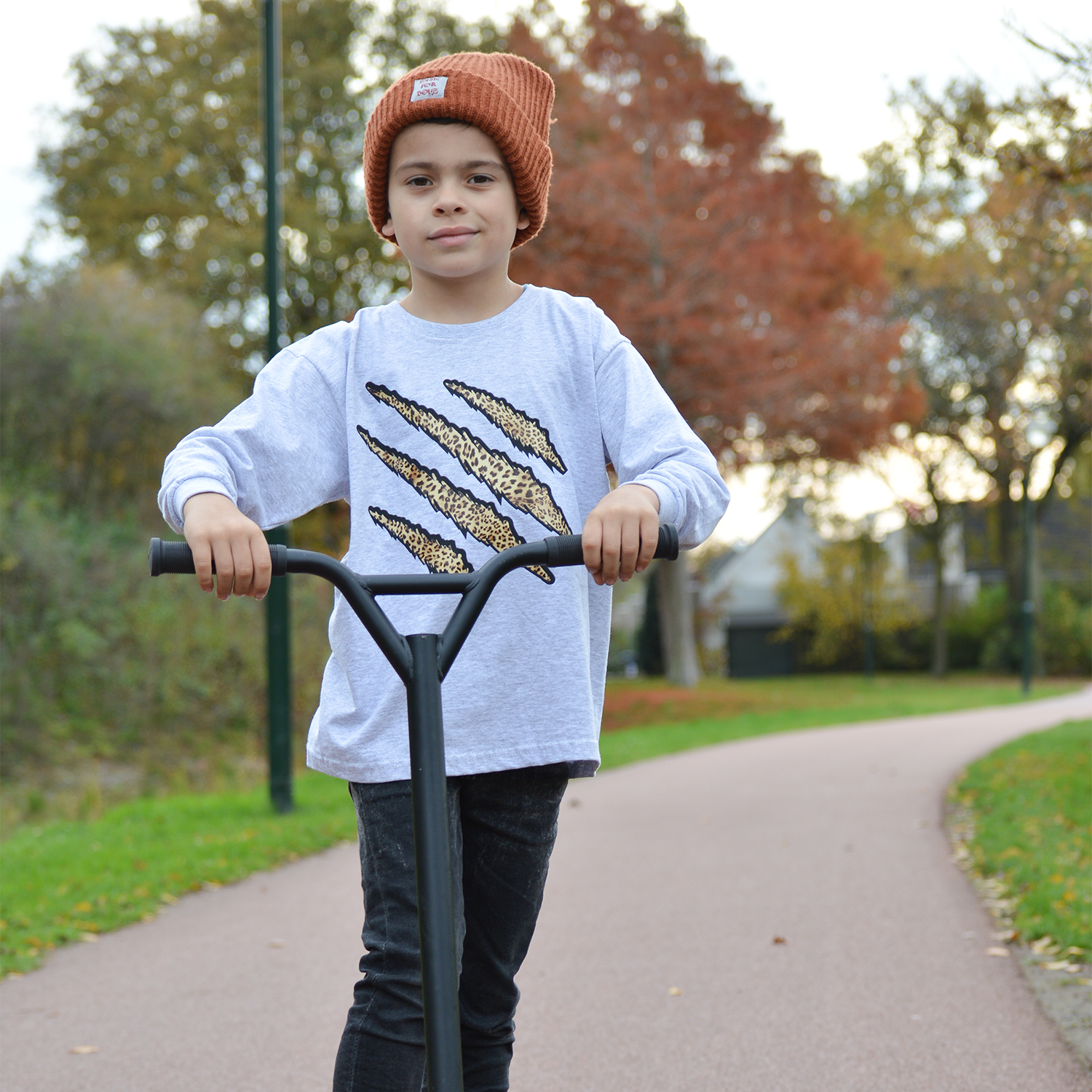 Luipaard klauwen kind shirt met lange mouwen