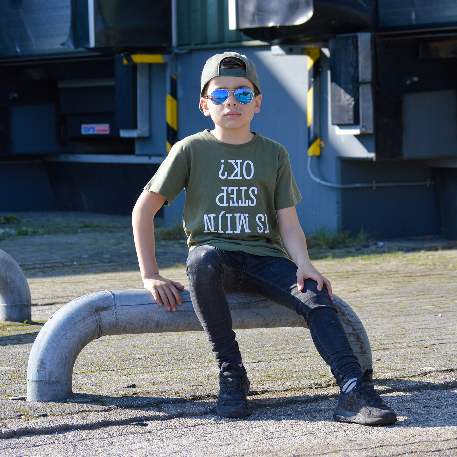 Is mijn step ok?' kind shirt met korte mouwen