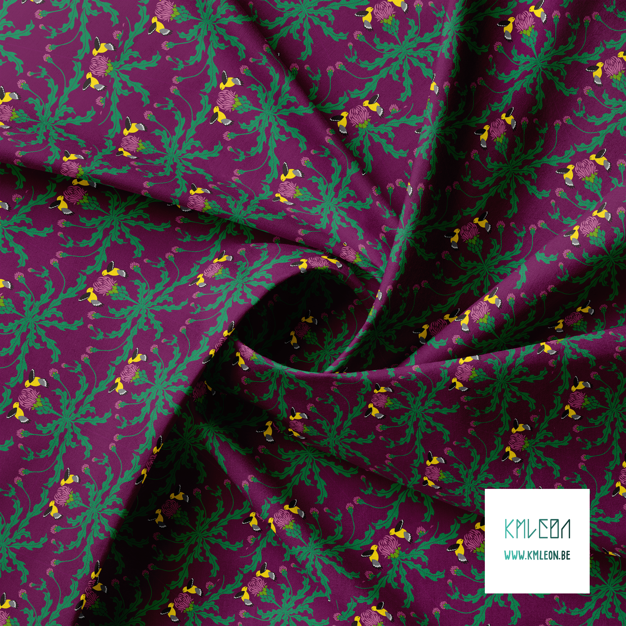 Distels en goudvinken stof