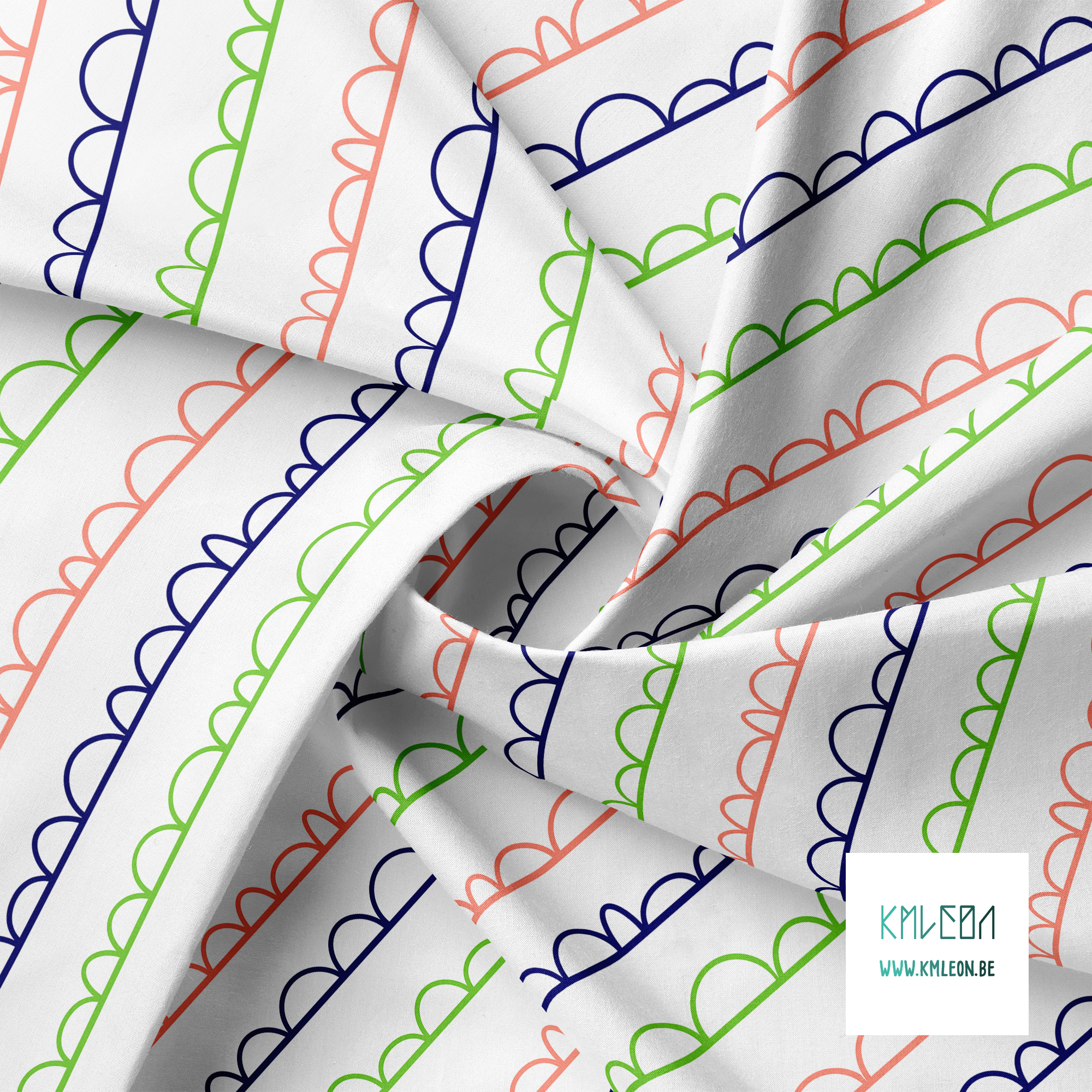 Blauwe, roze en groene onregelmatige bogen stof