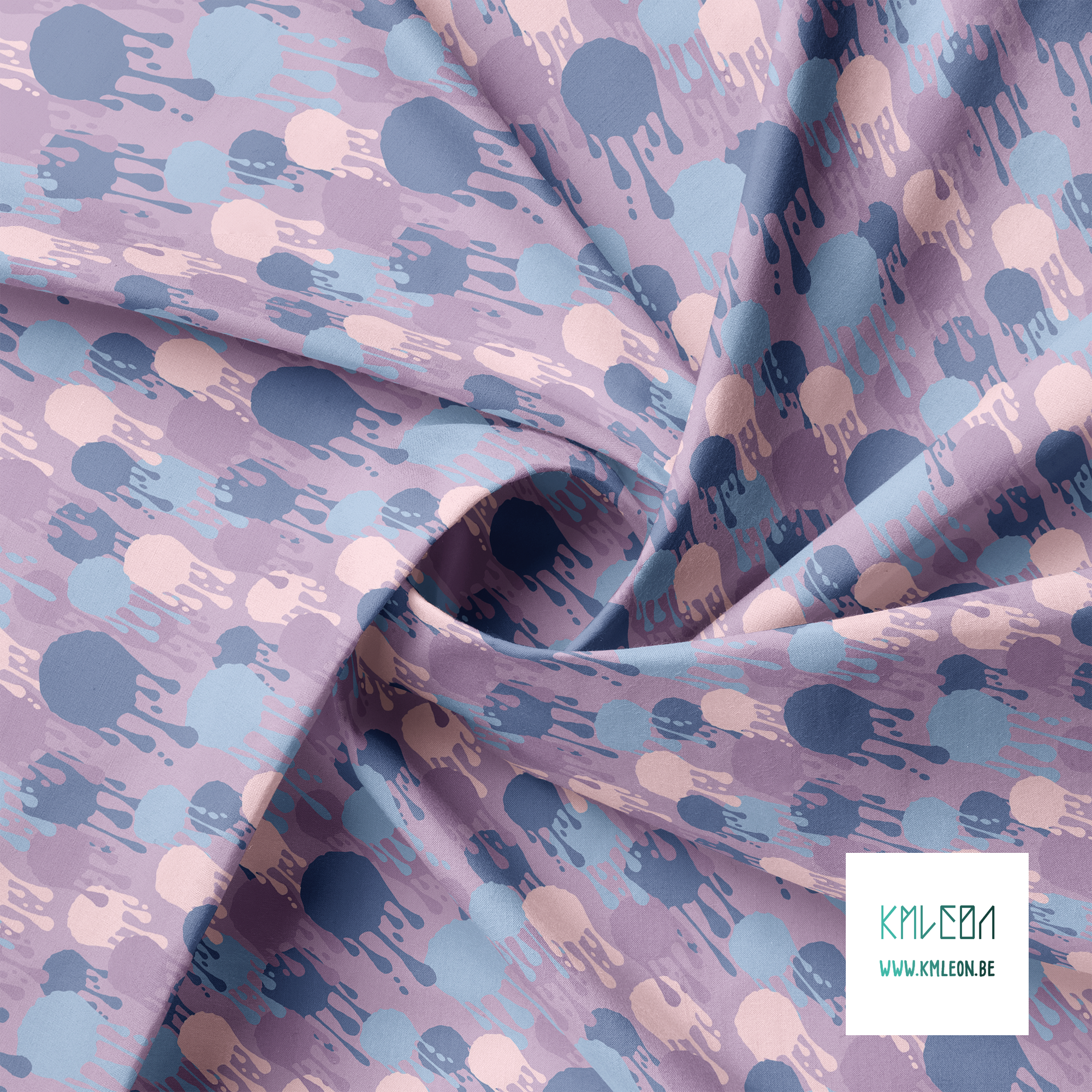 Blauwe, paarse en roze graffiti stof