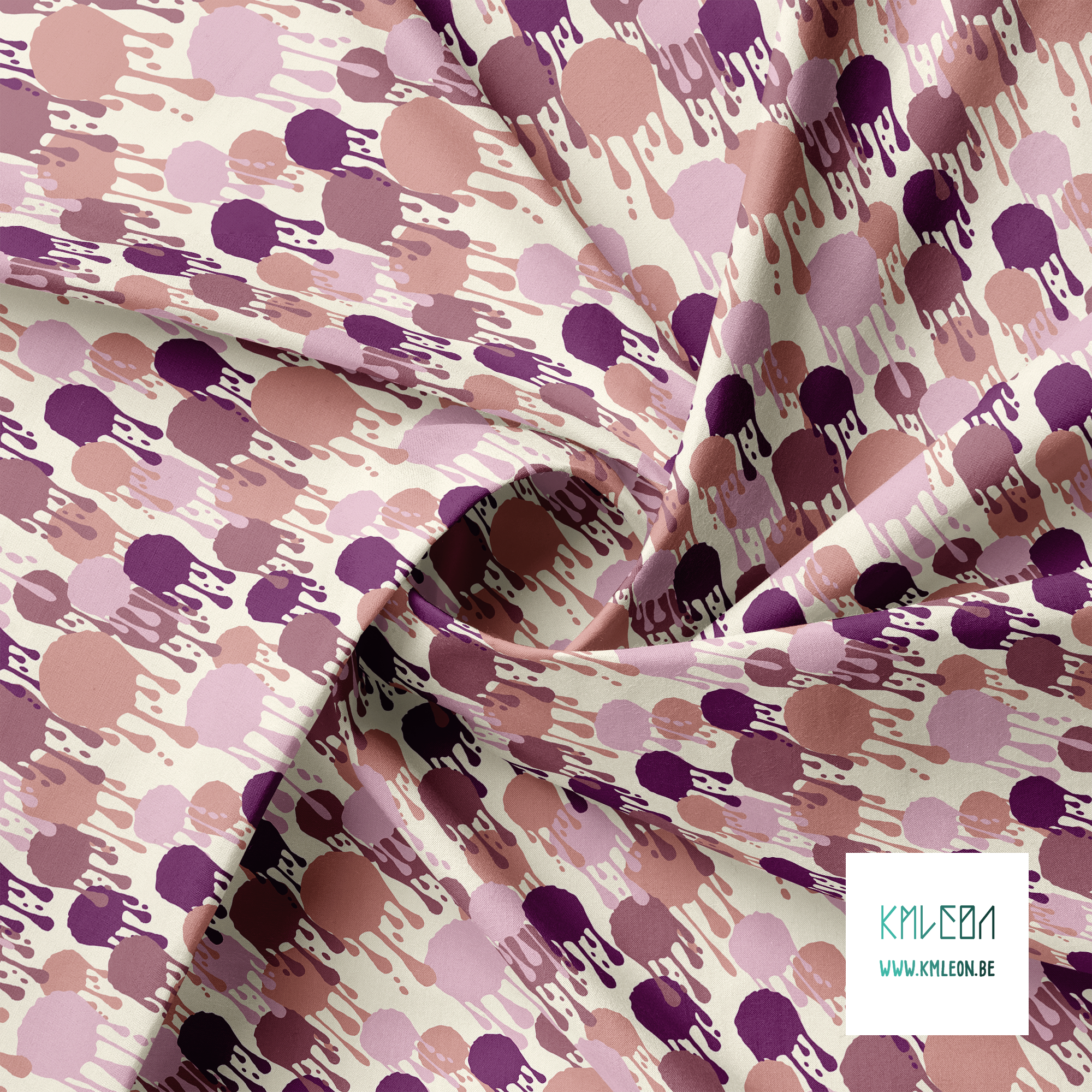 Paarse en roze graffiti stof