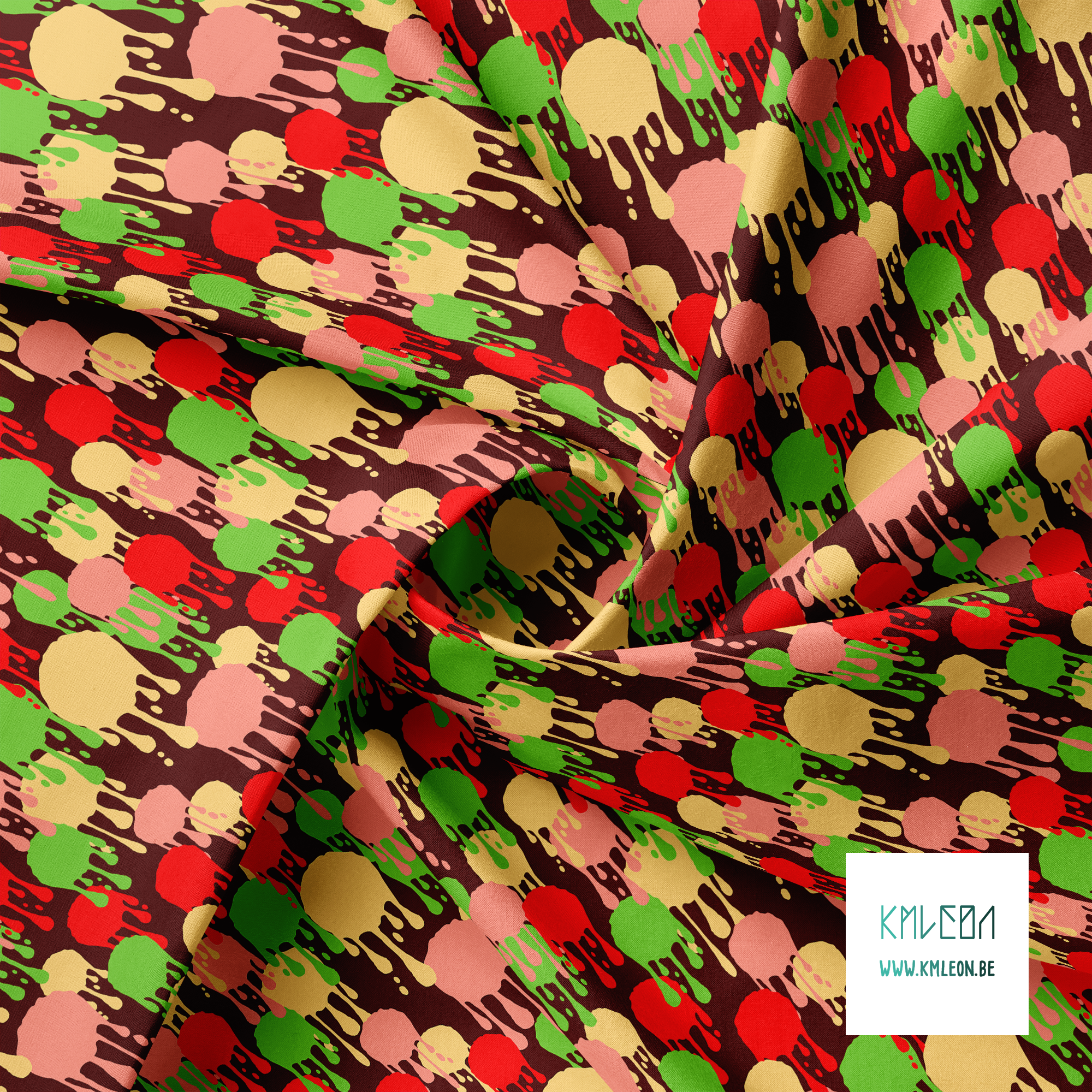 Gele, rode, roze en groene graffiti stof