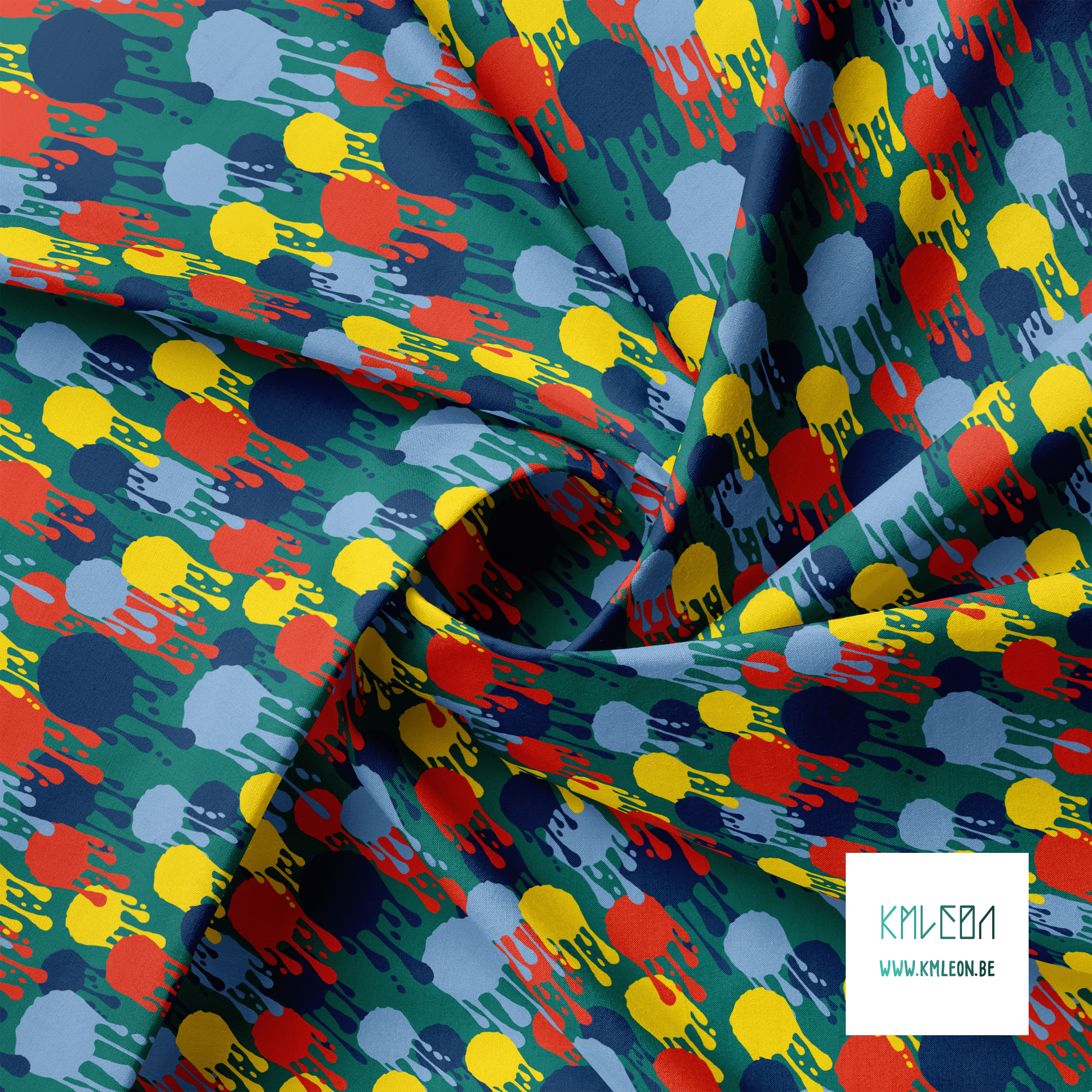 Gele, rode en blauwe graffiti stof