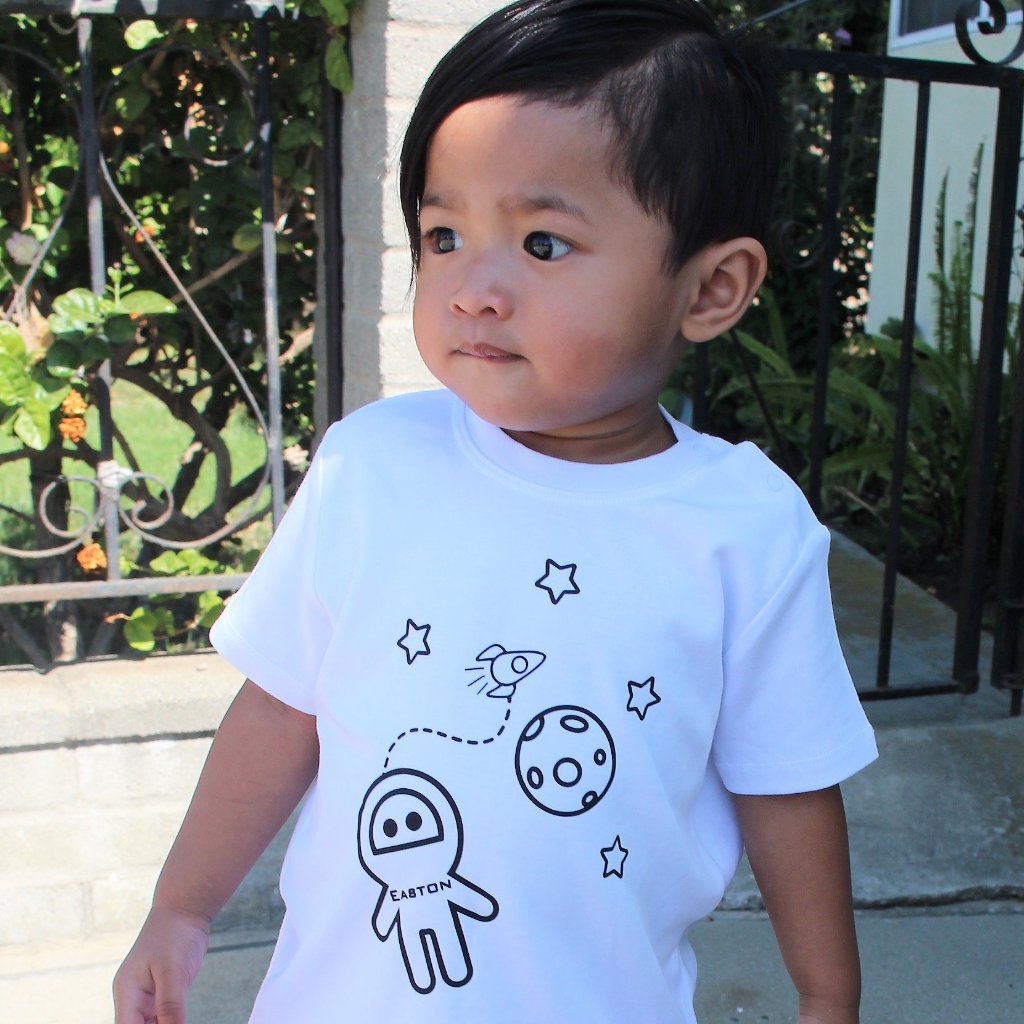 Astronaut baby shirt met korte mouwen