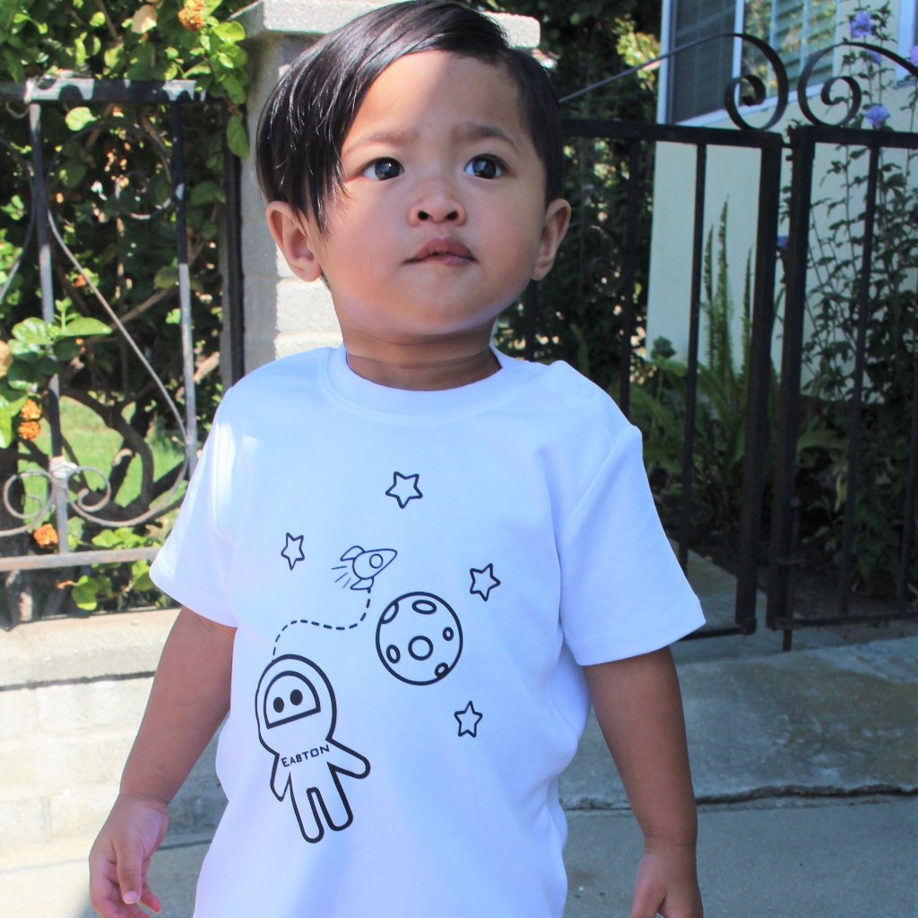 Astronaut baby shirt met korte mouwen