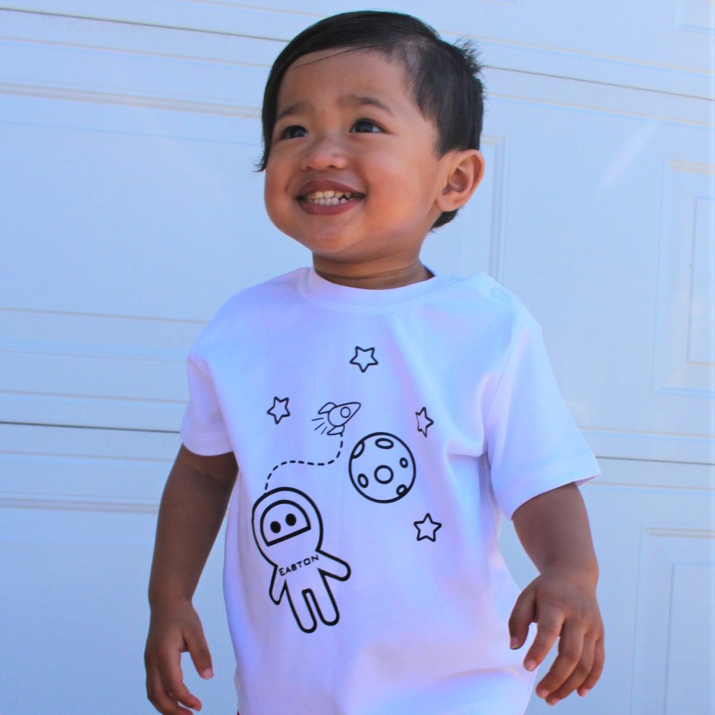 Astronaut baby shirt met korte mouwen
