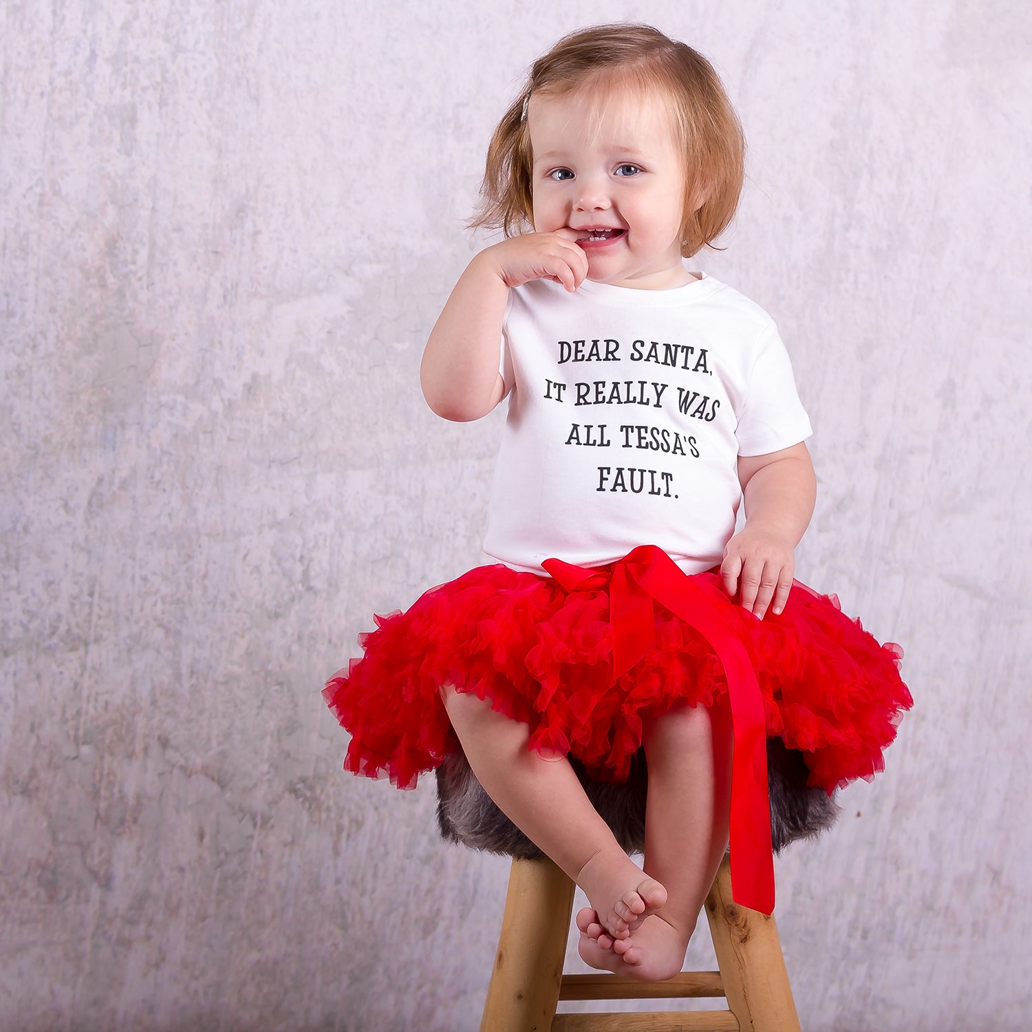 'Santa, it really was....' baby shirt met korte mouwen