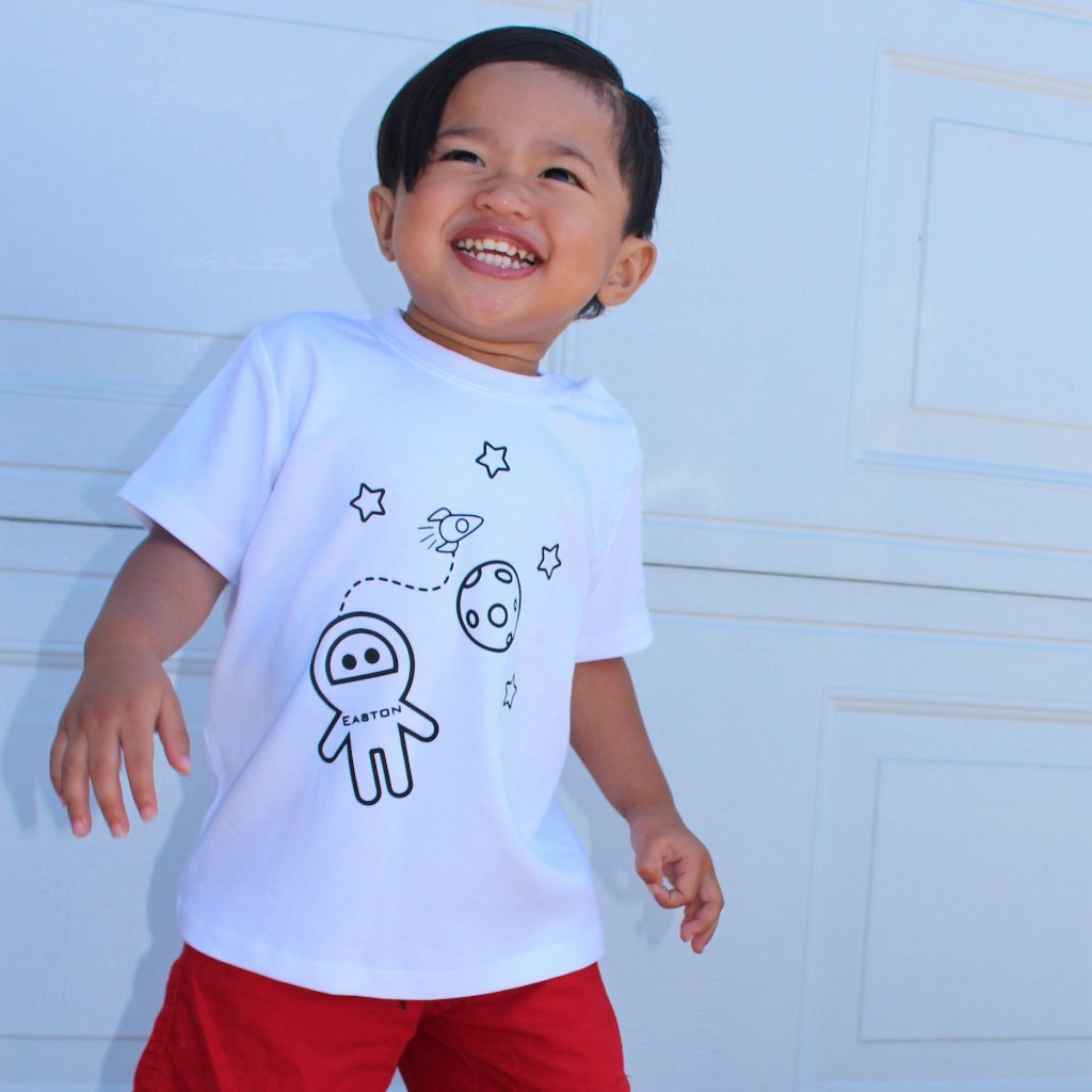 Astronaut baby shirt met korte mouwen