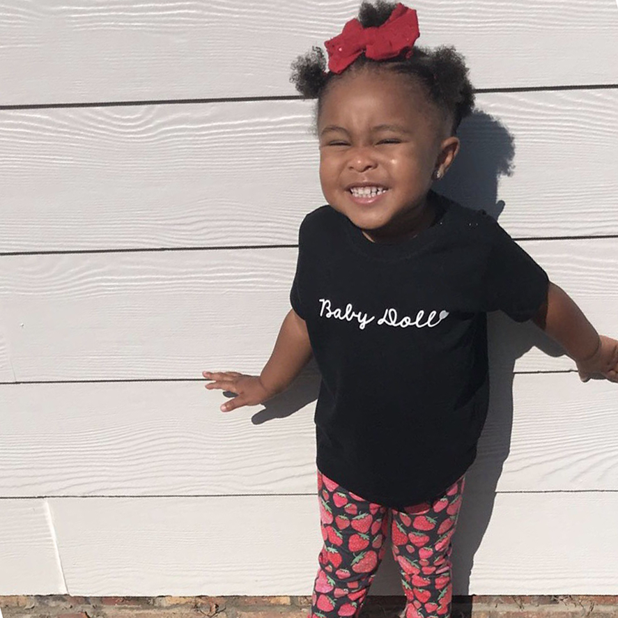 'Baby doll' baby shirt met korte mouwen