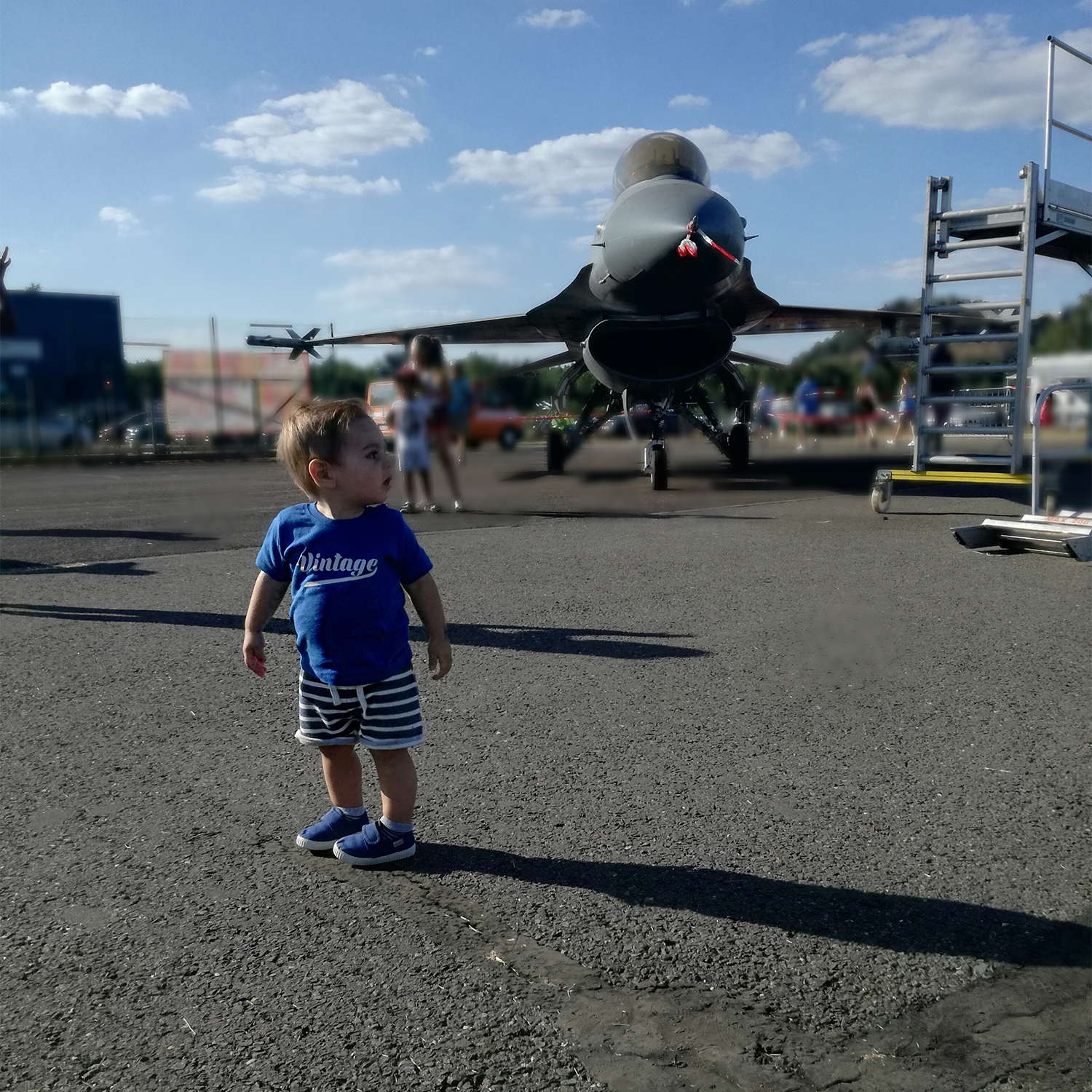 'Vintage' baby shirt met korte mouwen