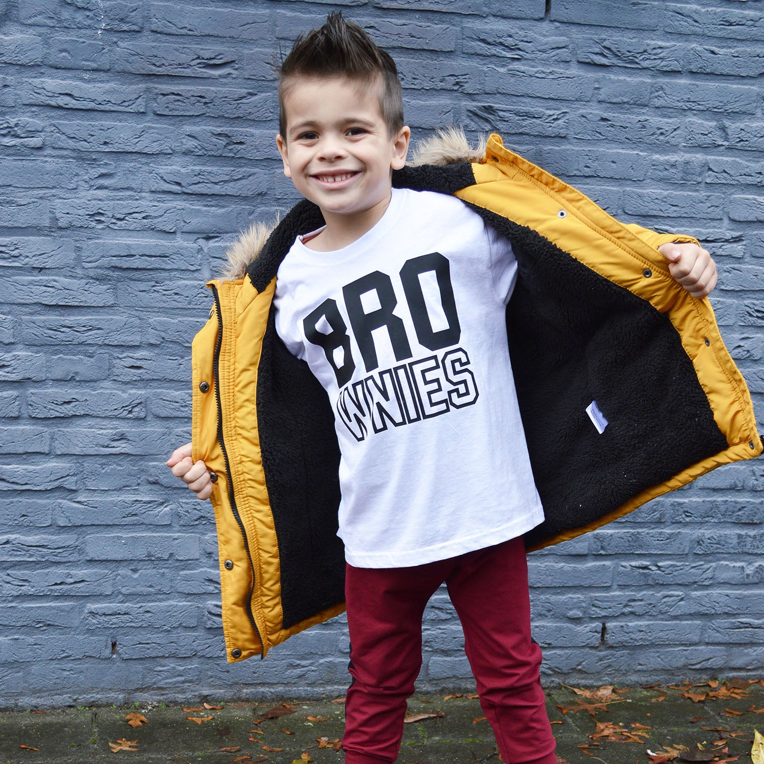 'Bro-wnies' kind shirt met lange mouwen