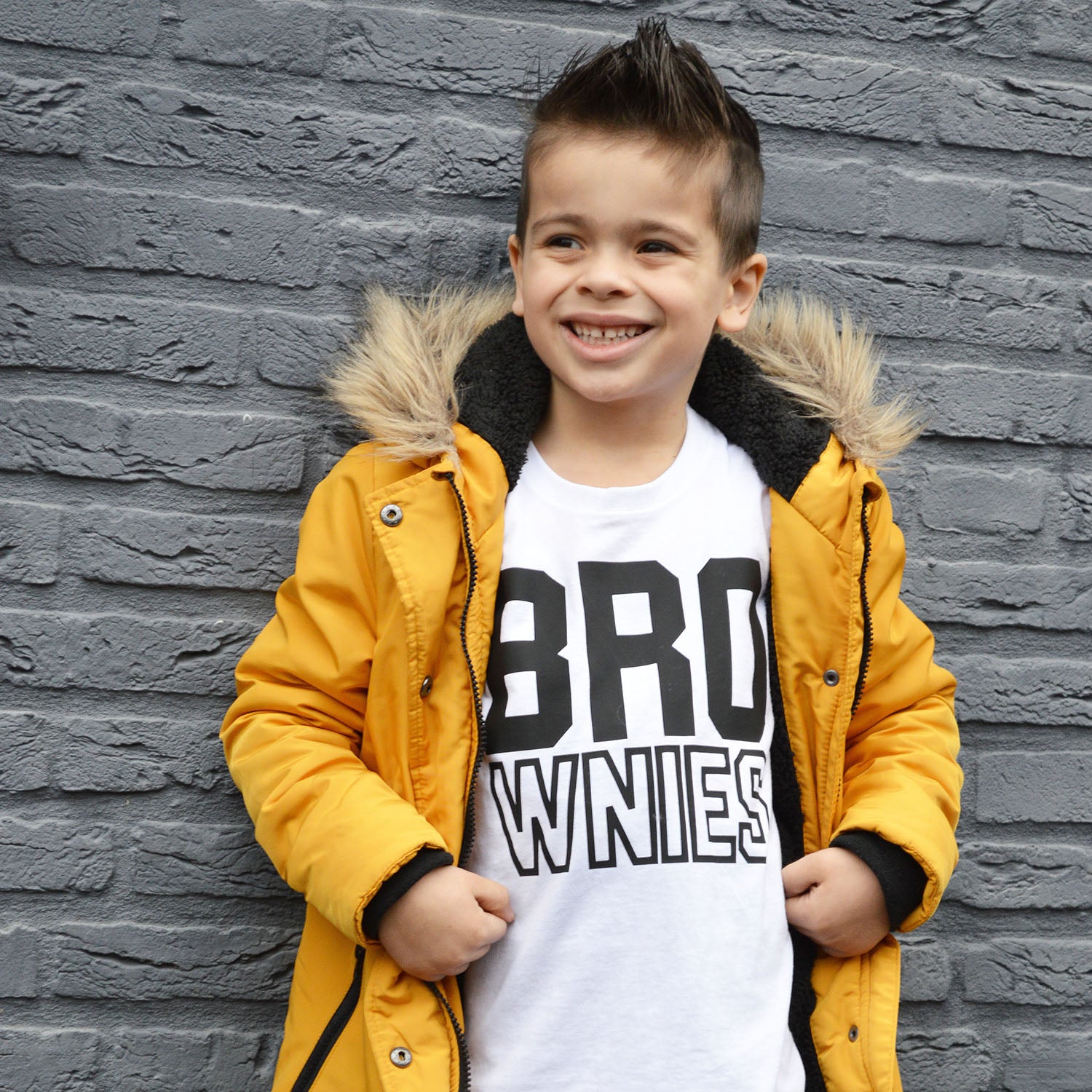 'Bro-wnies' kind shirt met lange mouwen