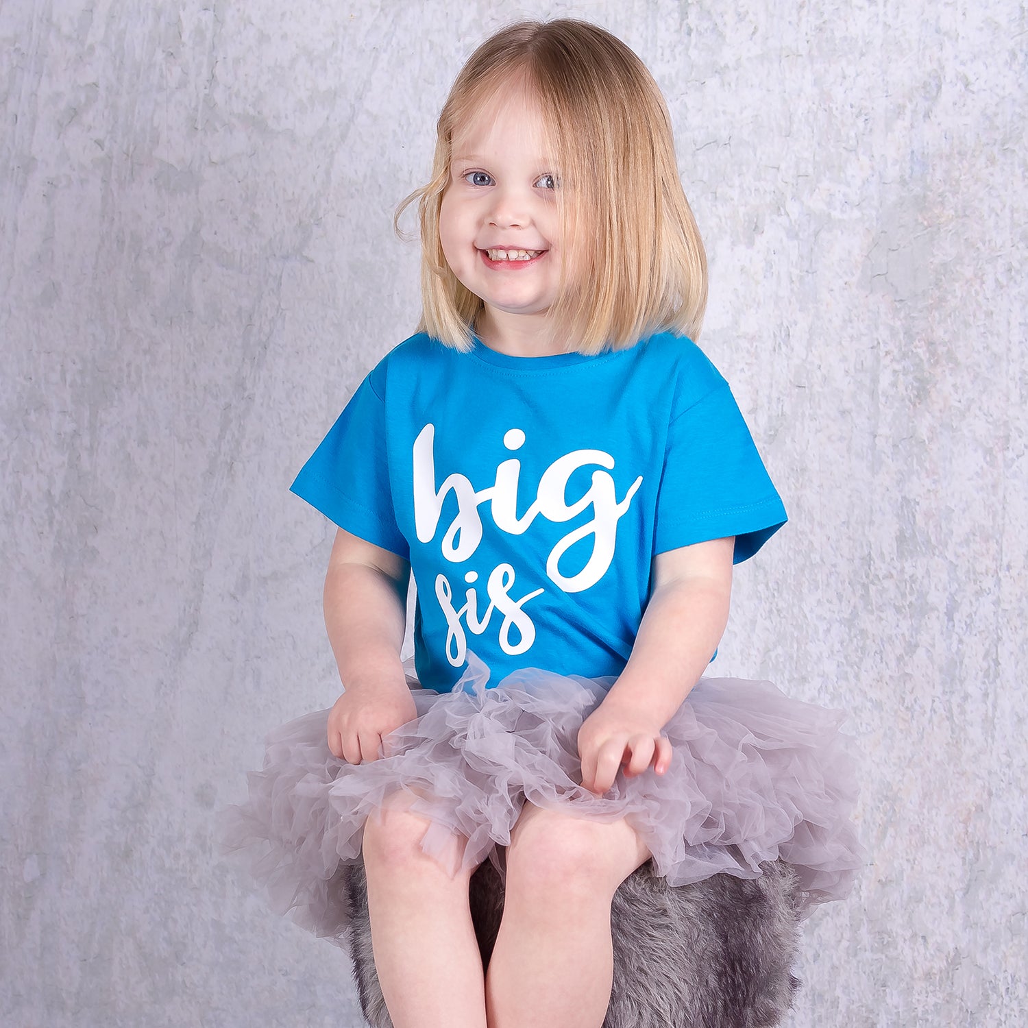 'Big sis' kind shirt met korte mouwen