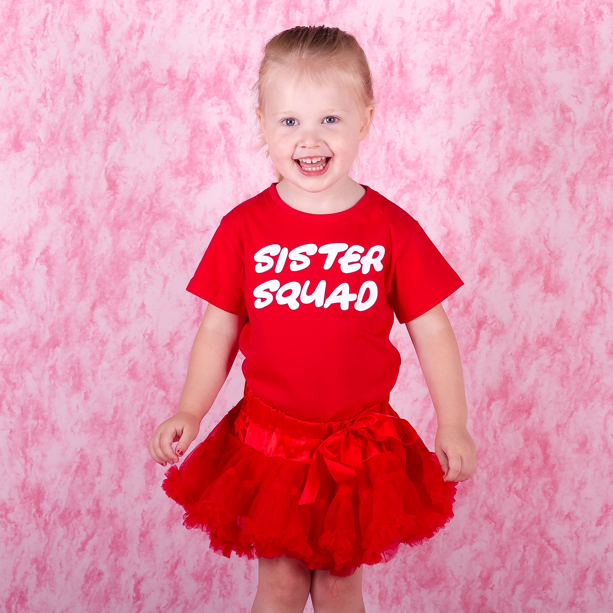 'Sister squad' kind shirt met korte mouwen