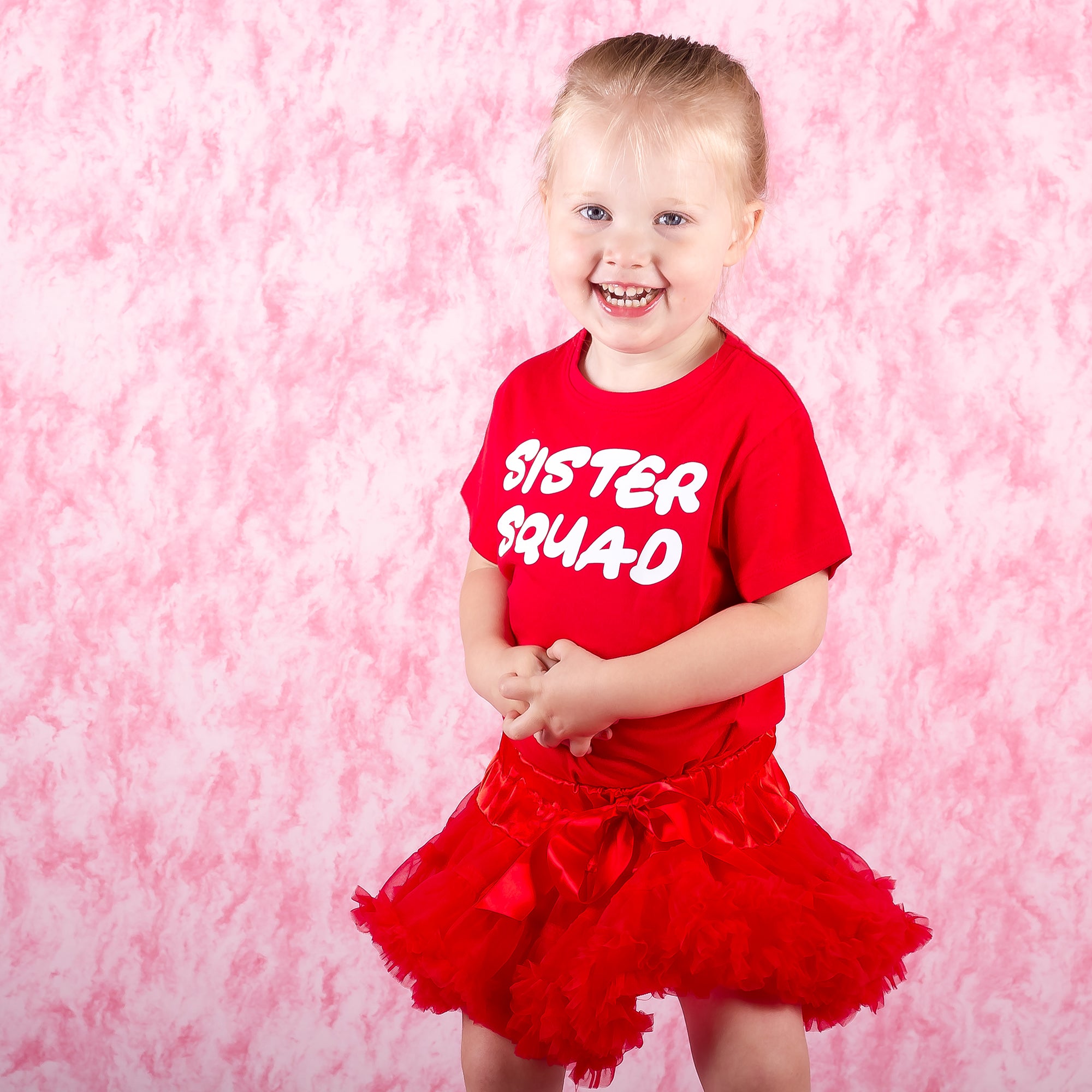 'Sister squad' kind shirt met korte mouwen