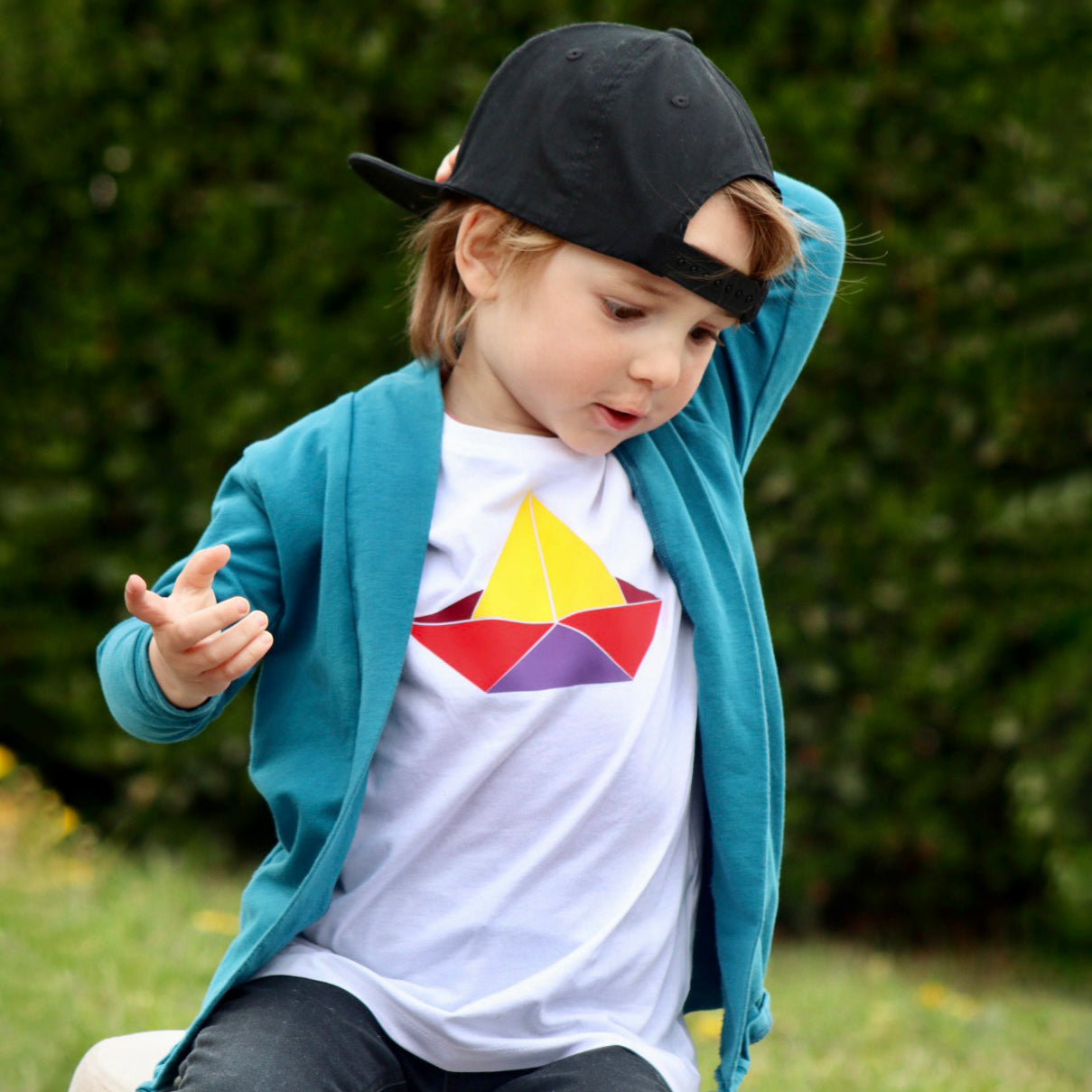 Boot kind shirt met korte mouwen