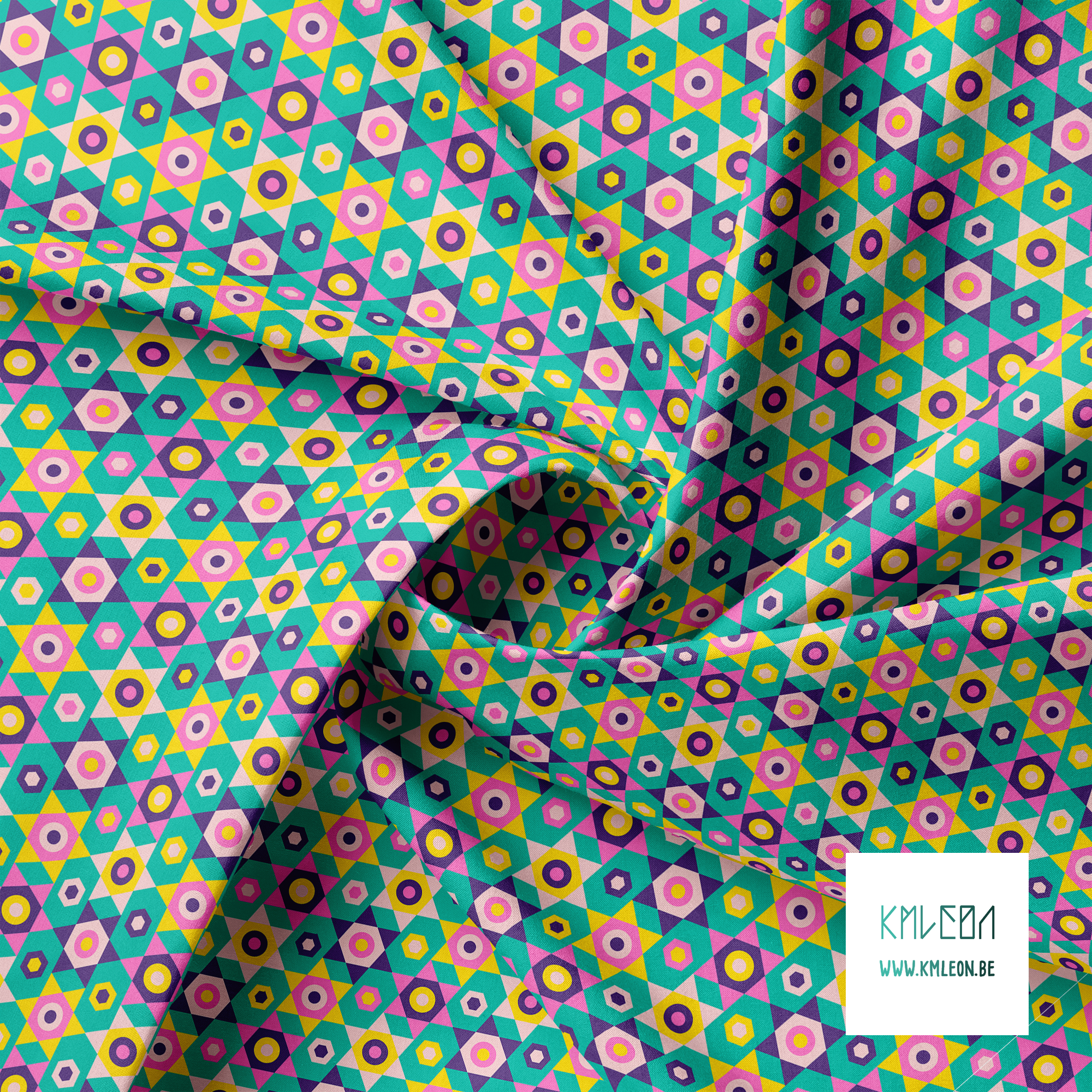 Roze, gele en paarse sterren stof