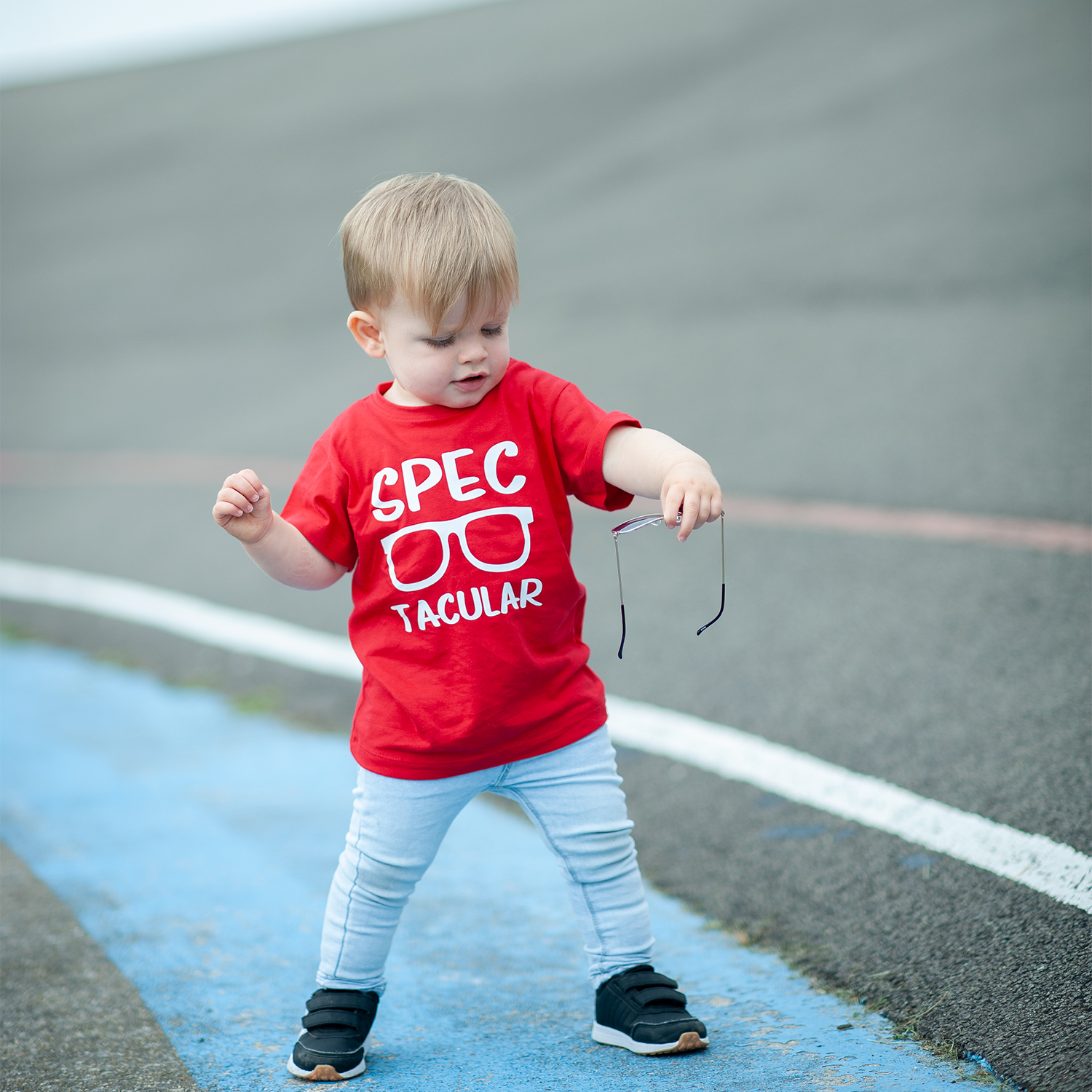 'Spectacular' kind shirt met korte mouwen