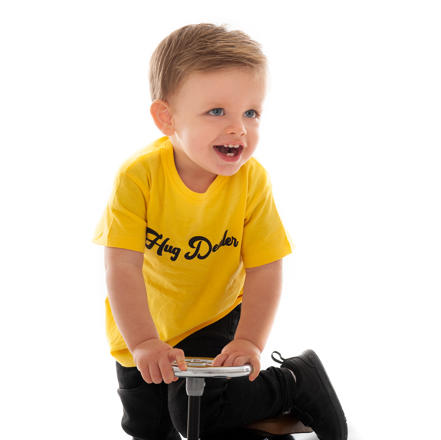 'Hug dealer' kind shirt met korte mouwen